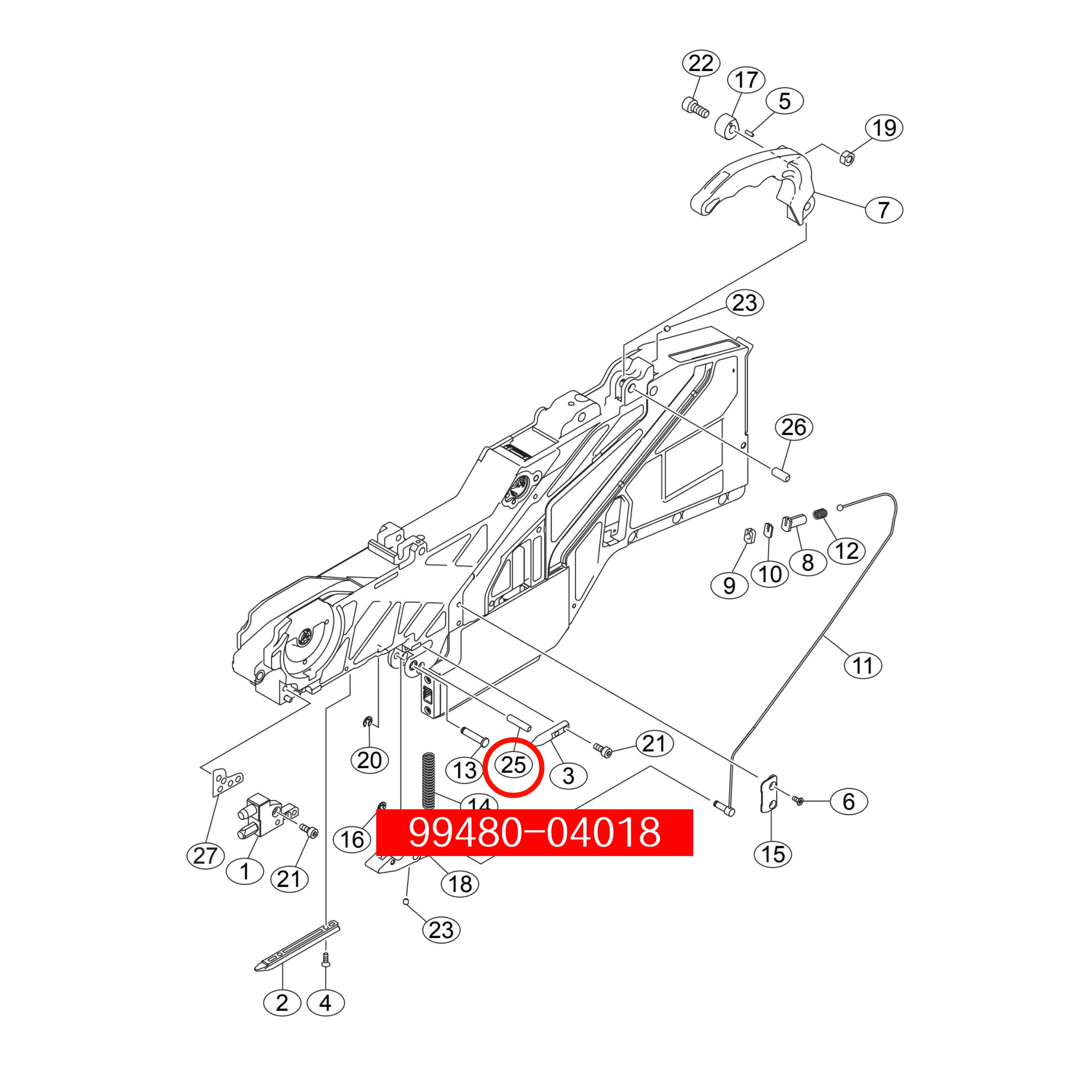 99480-04018 Pin Parallel For Yamaha SS 12-88mm SMT Feeder - Image 2