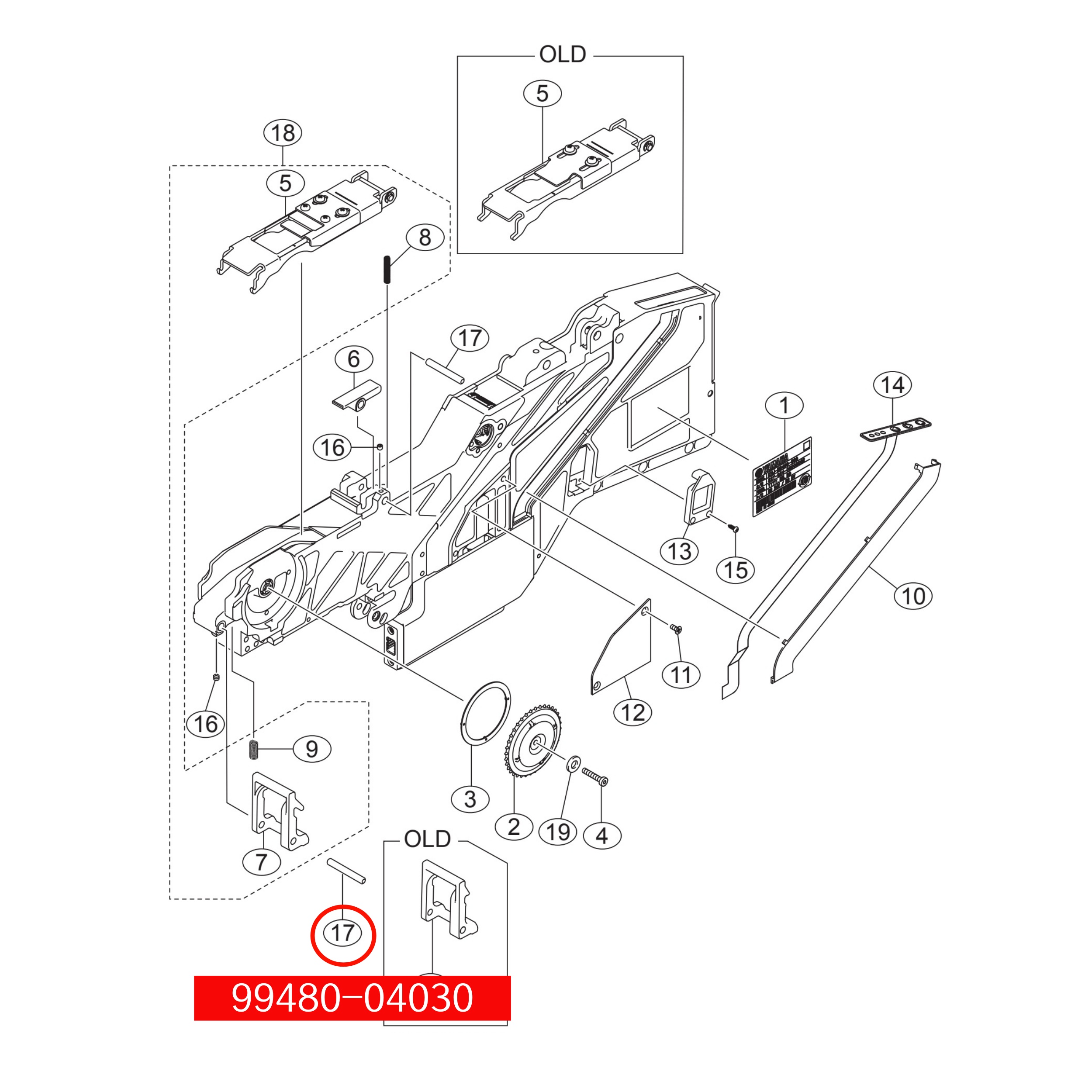 99480-04030 Pin Parallel For Yamaha SS/ZS 24mm SMT Feeder - Image 2