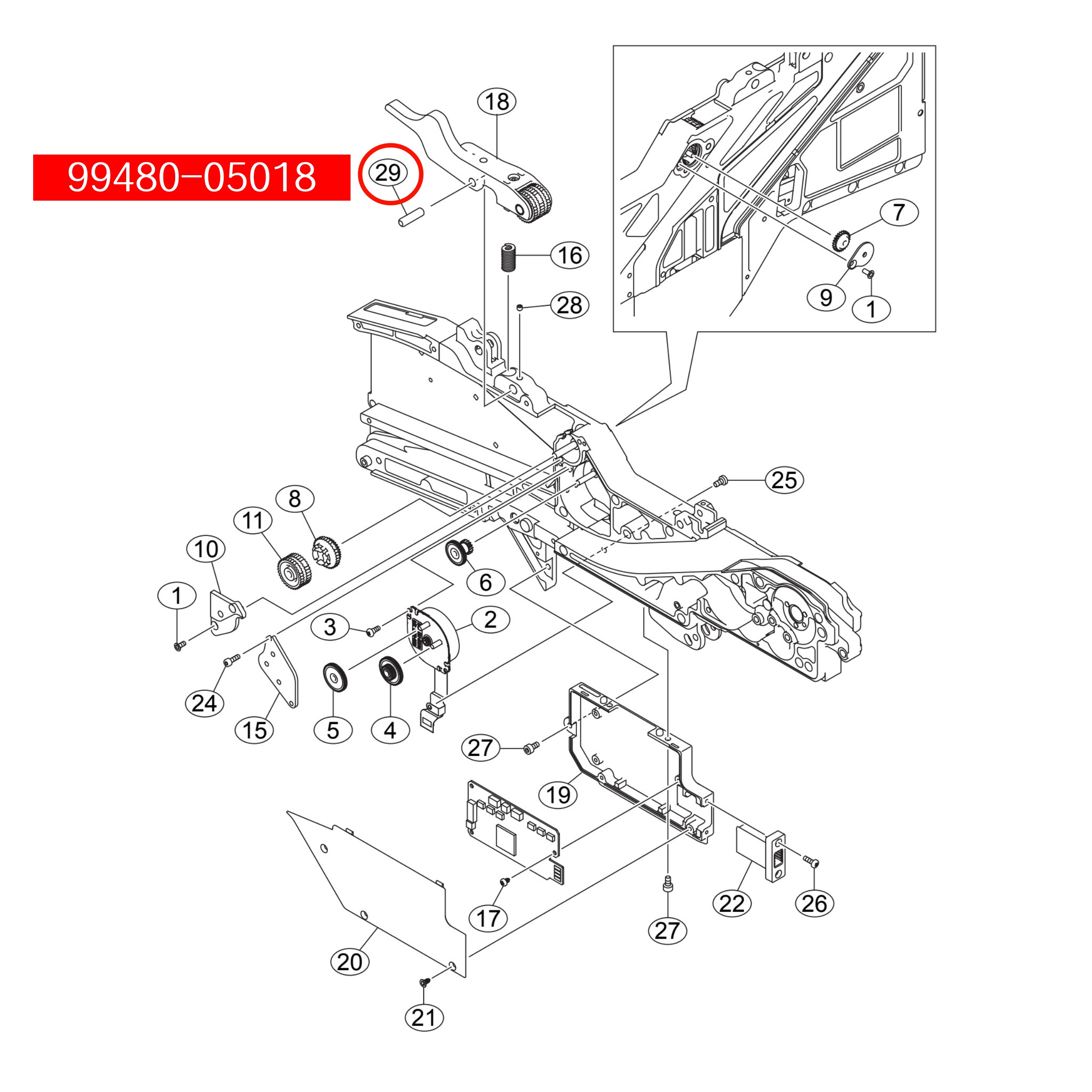 99480-05018 Pin Parallel For Yamaha SS/ZS 12/16mm SMT Feeder - Image 2