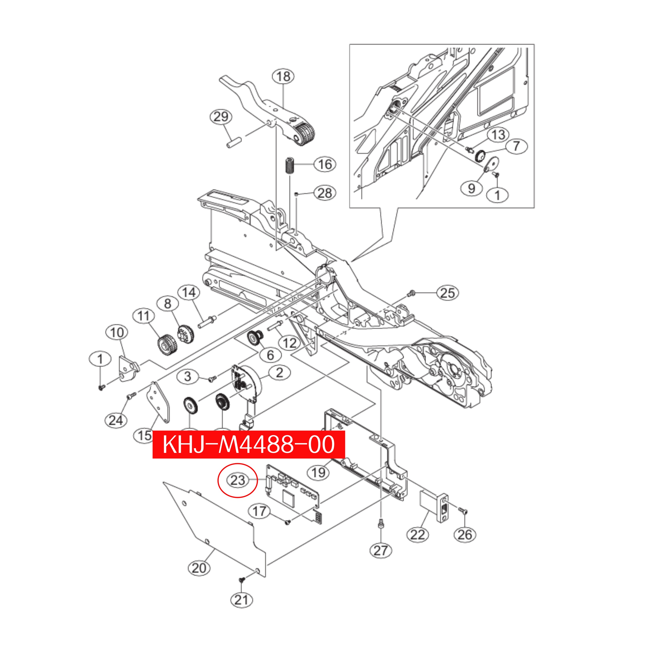KHJ-M4488-00 SMT Feeder Board Assy For Yamaha SS 8-72mm SMT Feeder original - Image 2