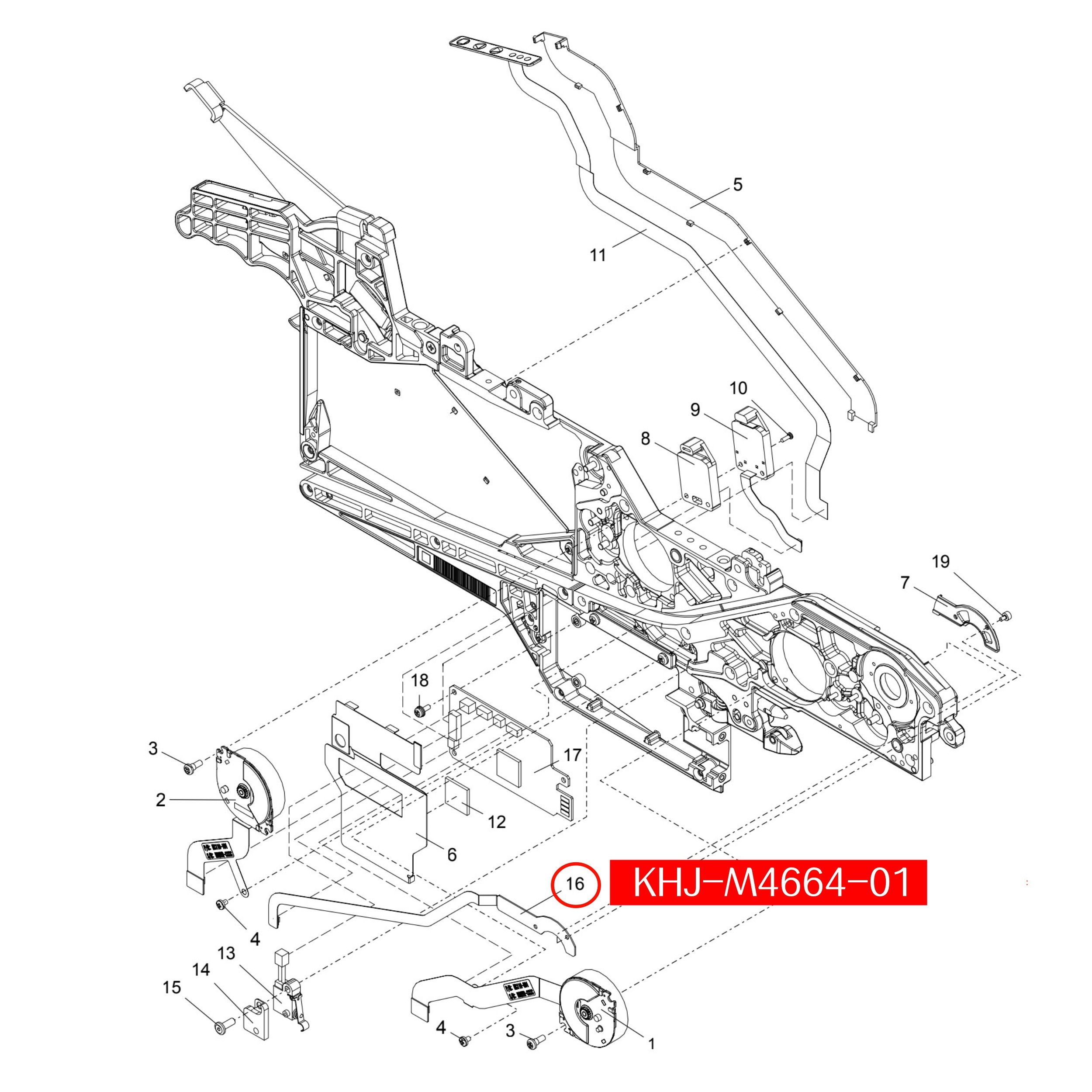 KHJ-M4664-00/11/21 ABS Board Assy For Yamaha SS/ZS 8-88mm SMT Feeder - Image 2