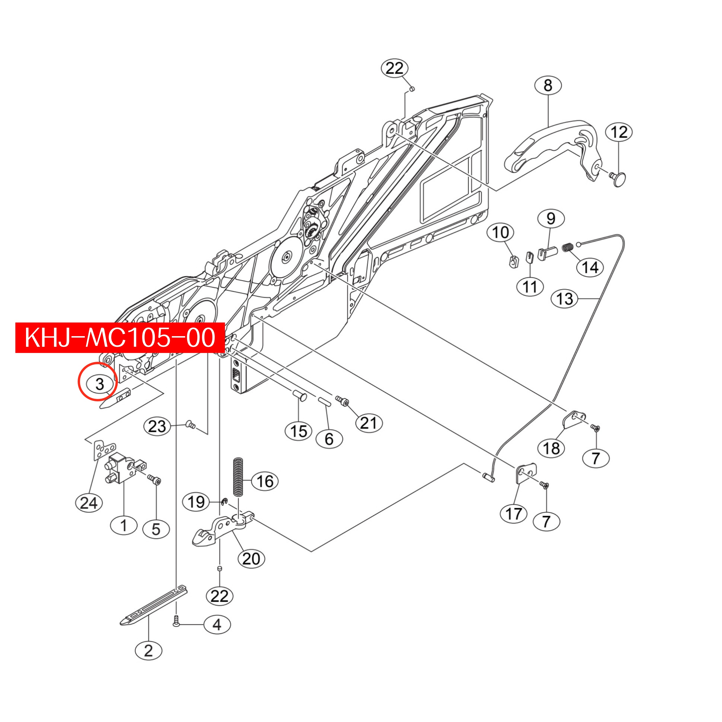 KHJ-MC105-00 Pin Tail For Yamaha SS/ZS/ZSZ 8-88mm SMT Feeder - Image 2
