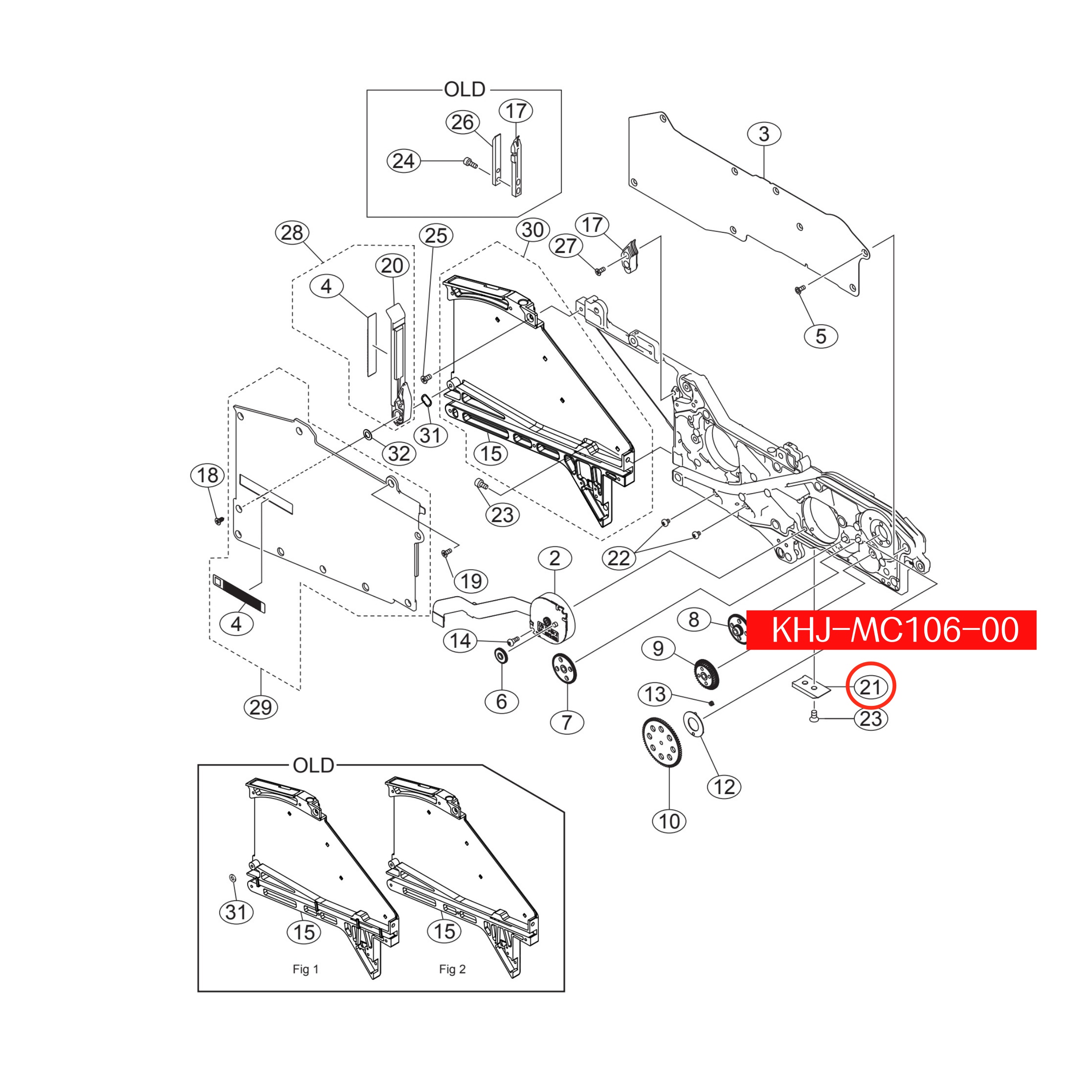 KHJ-MC106-00 Plate Under For Yamaha SS/ZS/ZSR 8/32mm-88mm SMT Feeder - Image 2