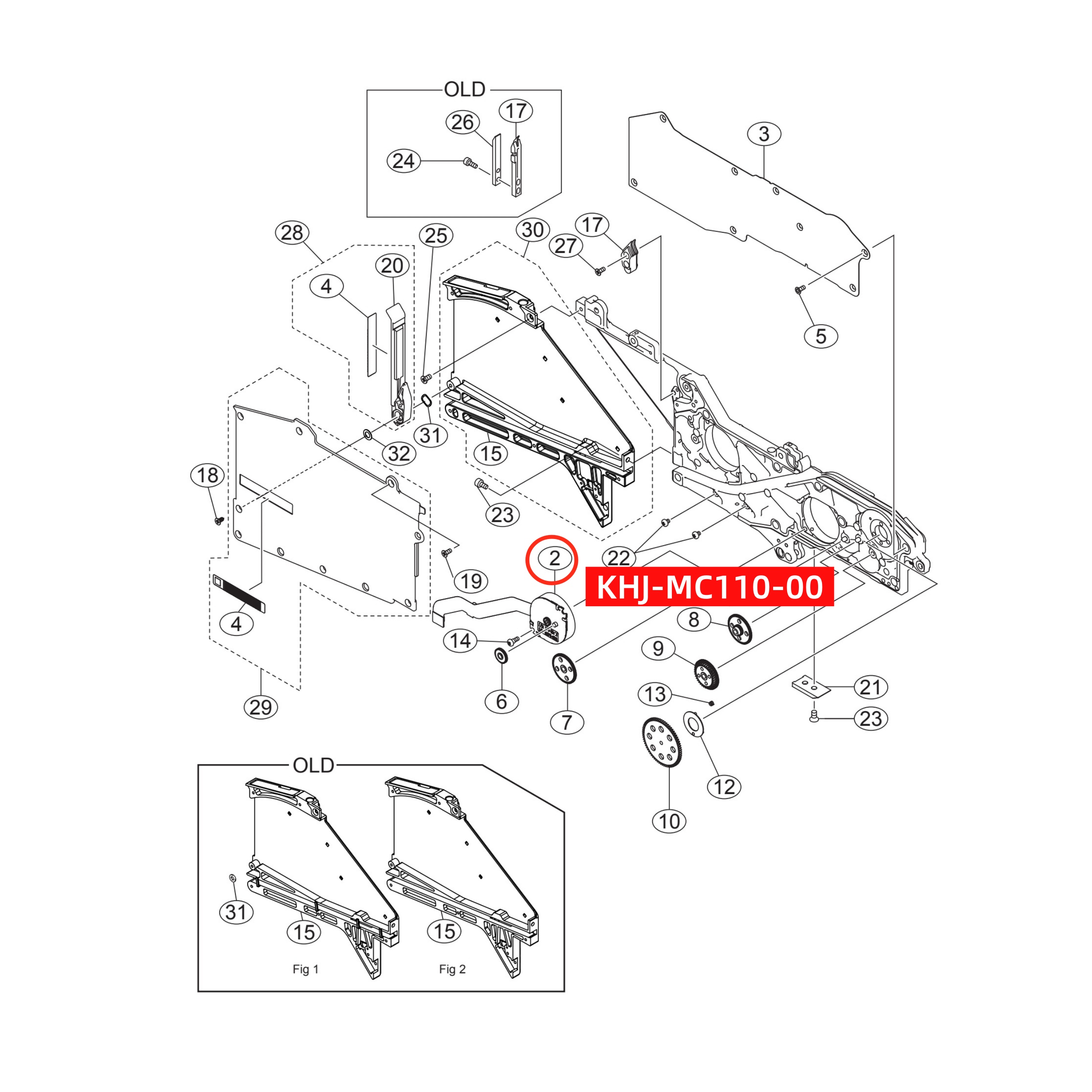 KHJ-MC110-011 original (New Version) Motor Feed For Yamaha SS 8mm SMT Feeder - Image 2