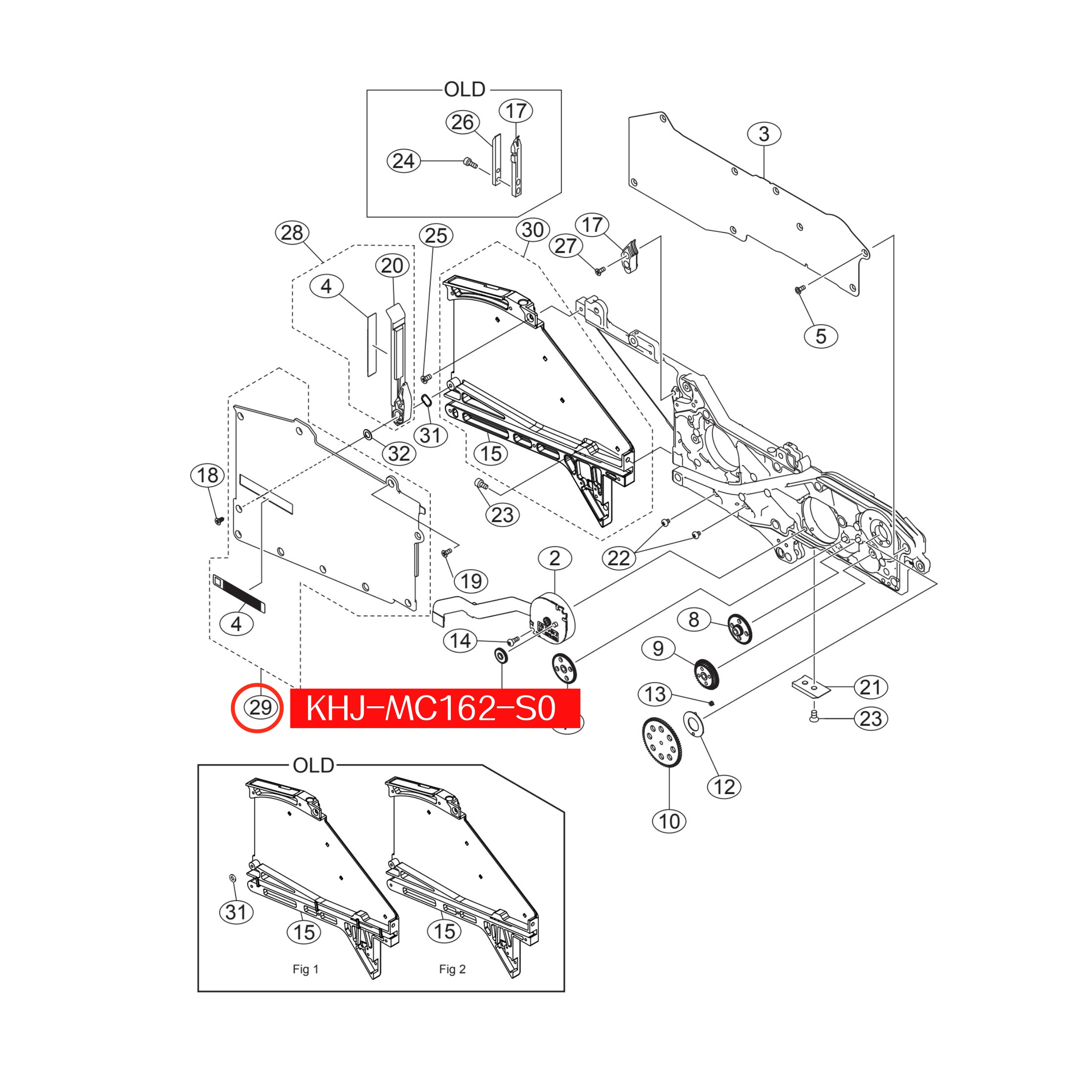 KHJ-MC162-00 Cover Top Tape Box For Yamaha SS 8mm SMT Feeder - Image 2