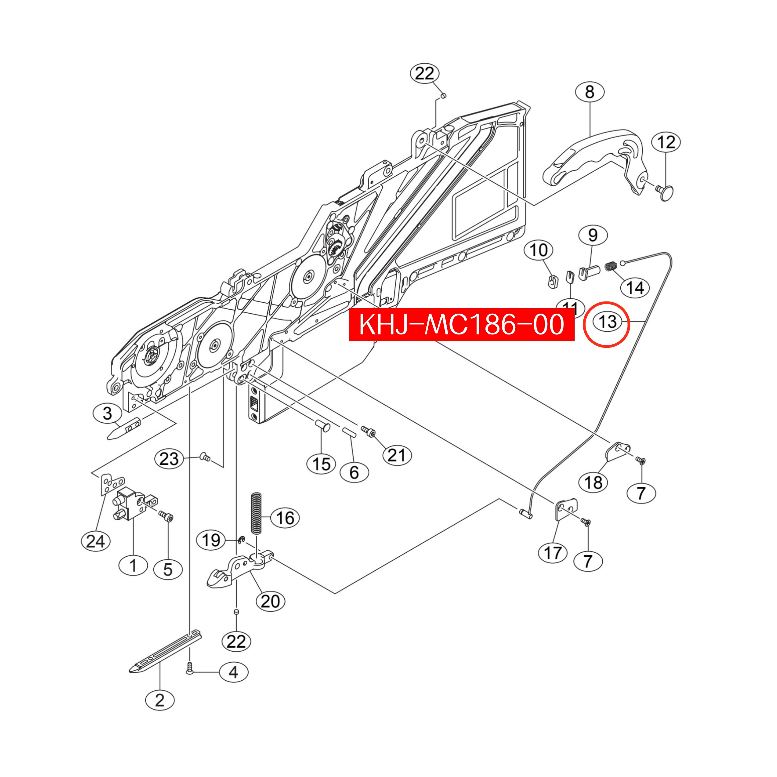 KHJ-MC186-00 Wire Unclamp For Yamaha SS 8mm SMT Feeder - Image 2