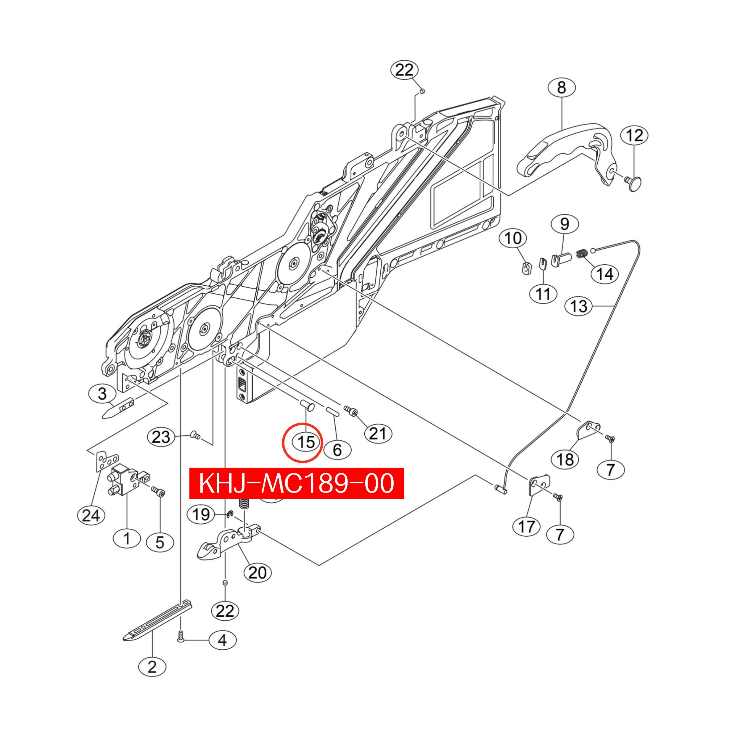 KHJ-MC189-00 Pin Clamp For Yamaha SS/ZS/ZSR 8mm SMT Feeder - Image 2