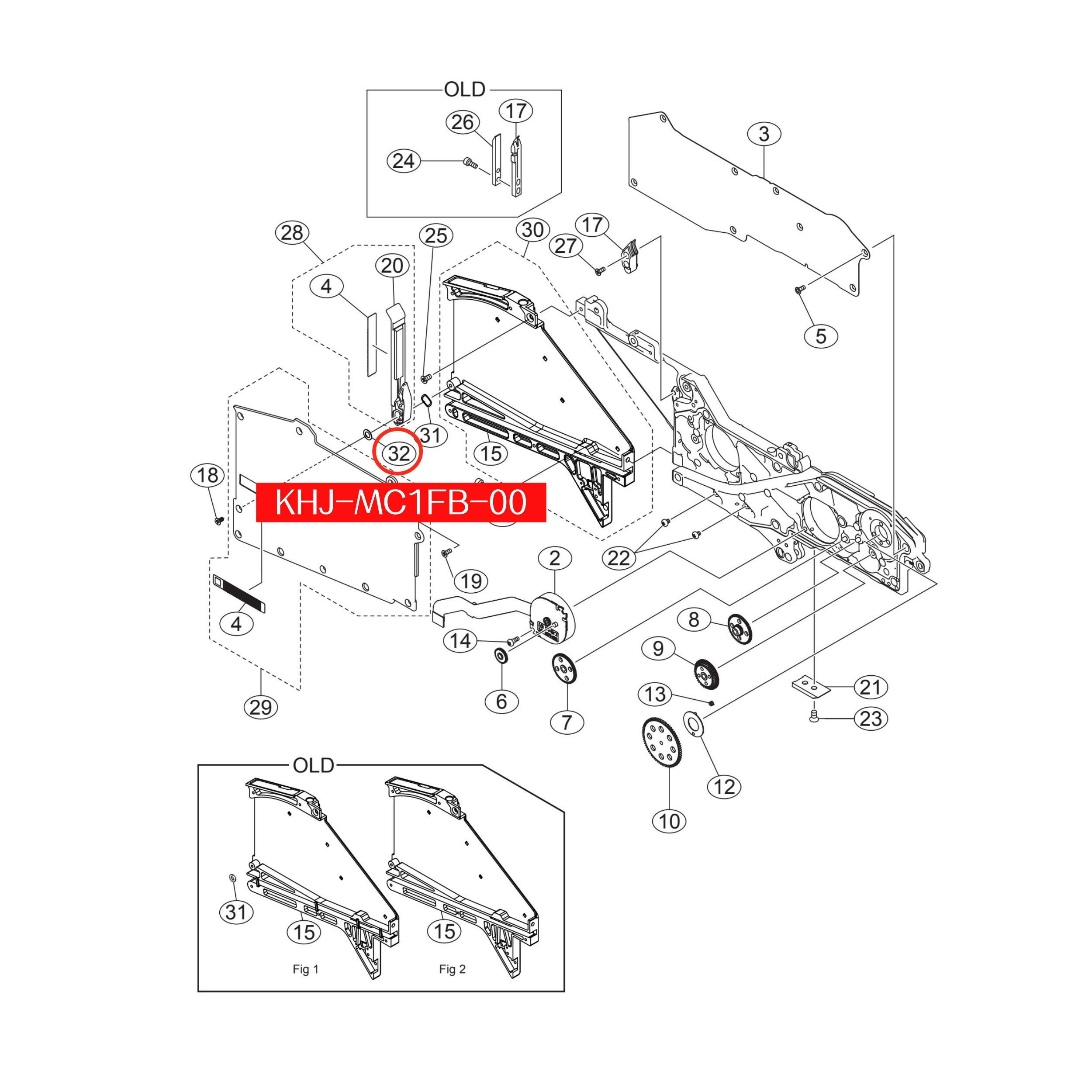 KHJ-MC1FB-00 Shim 0.3 For Yamaha SS 8mm SMT Feeder - Image 2