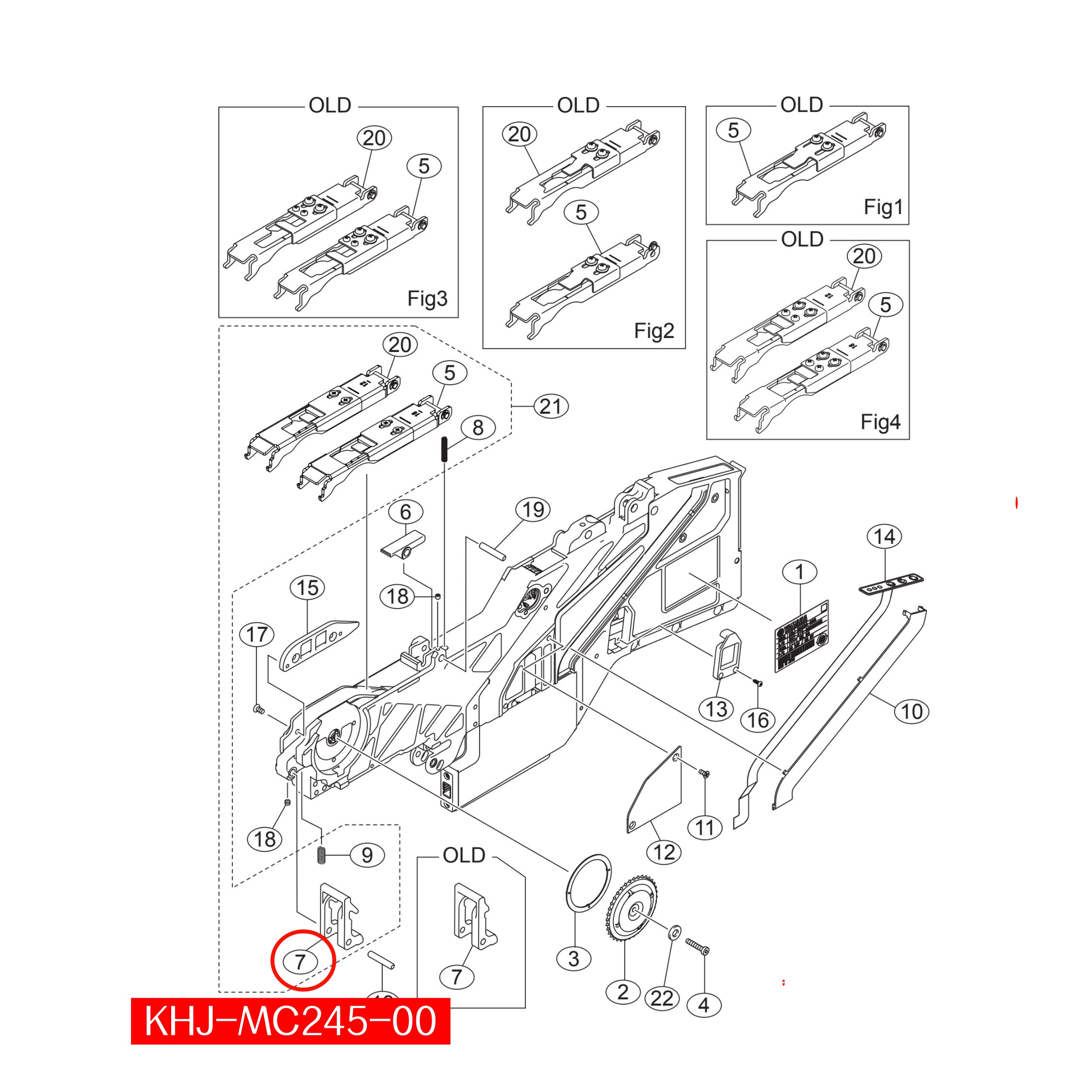 KHJ-MC245-00 Lever Tape Guide F For Yamaha SS 12/16mm SMT Feeder - Image 3