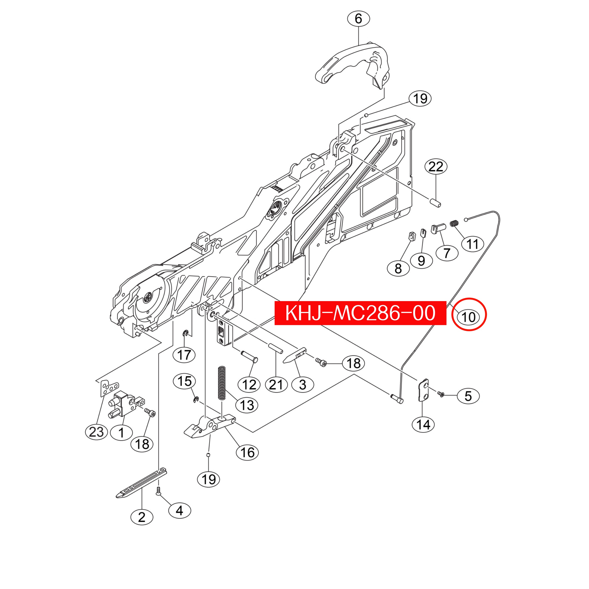 KHJ-MC286-00 Wire Unclamp For Yamaha SS 12-88mm SMT Feeder - Image 2