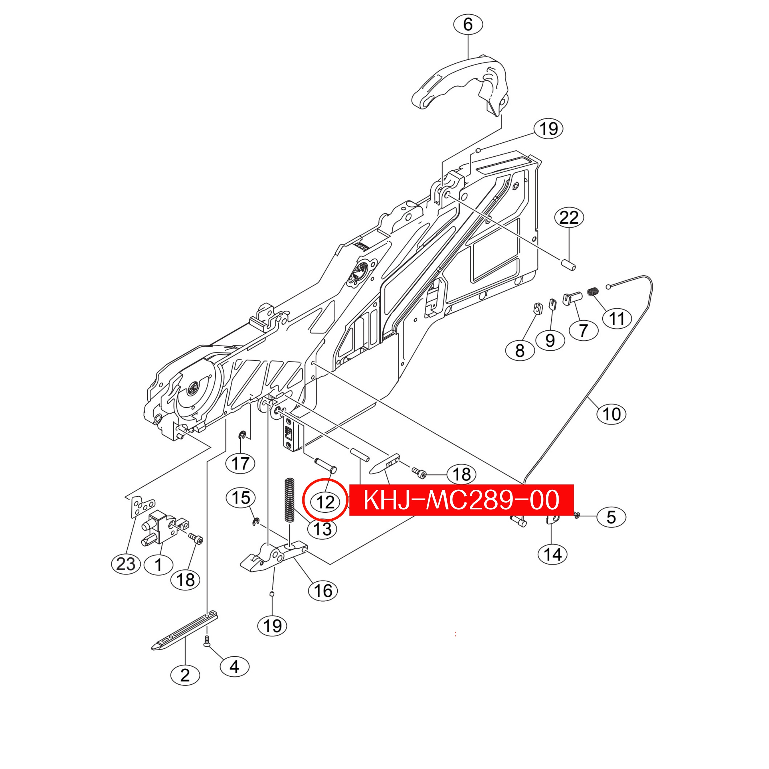KHJ-MC289-00 Pin Clamp For Yamaha SS/ZS 12mm-88mm SMT Feeder - Image 2