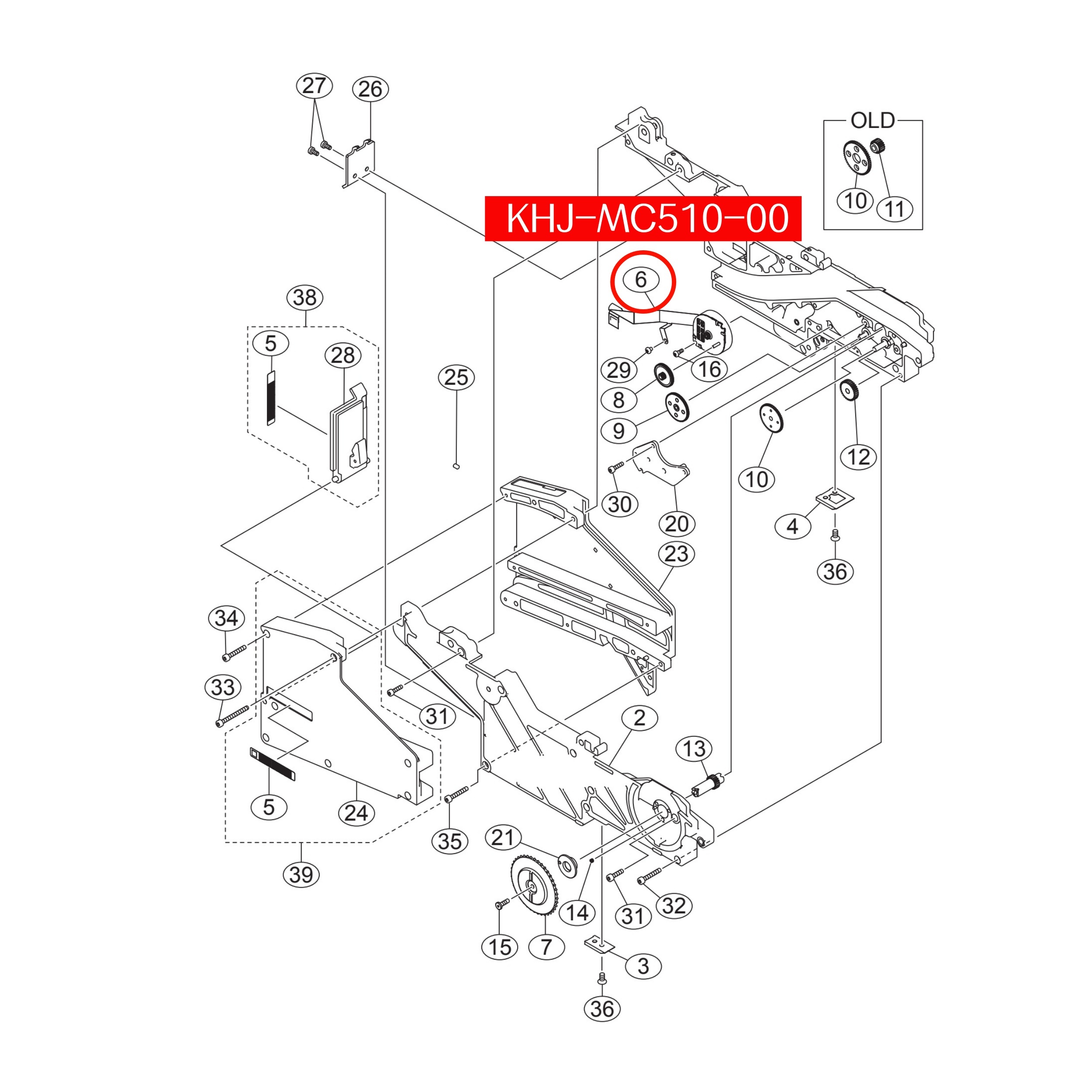 KHJ-MC510-001 original (New Version) Motor Feed For Yamaha SS 32mm-88mm SMT Feeder - Image 2