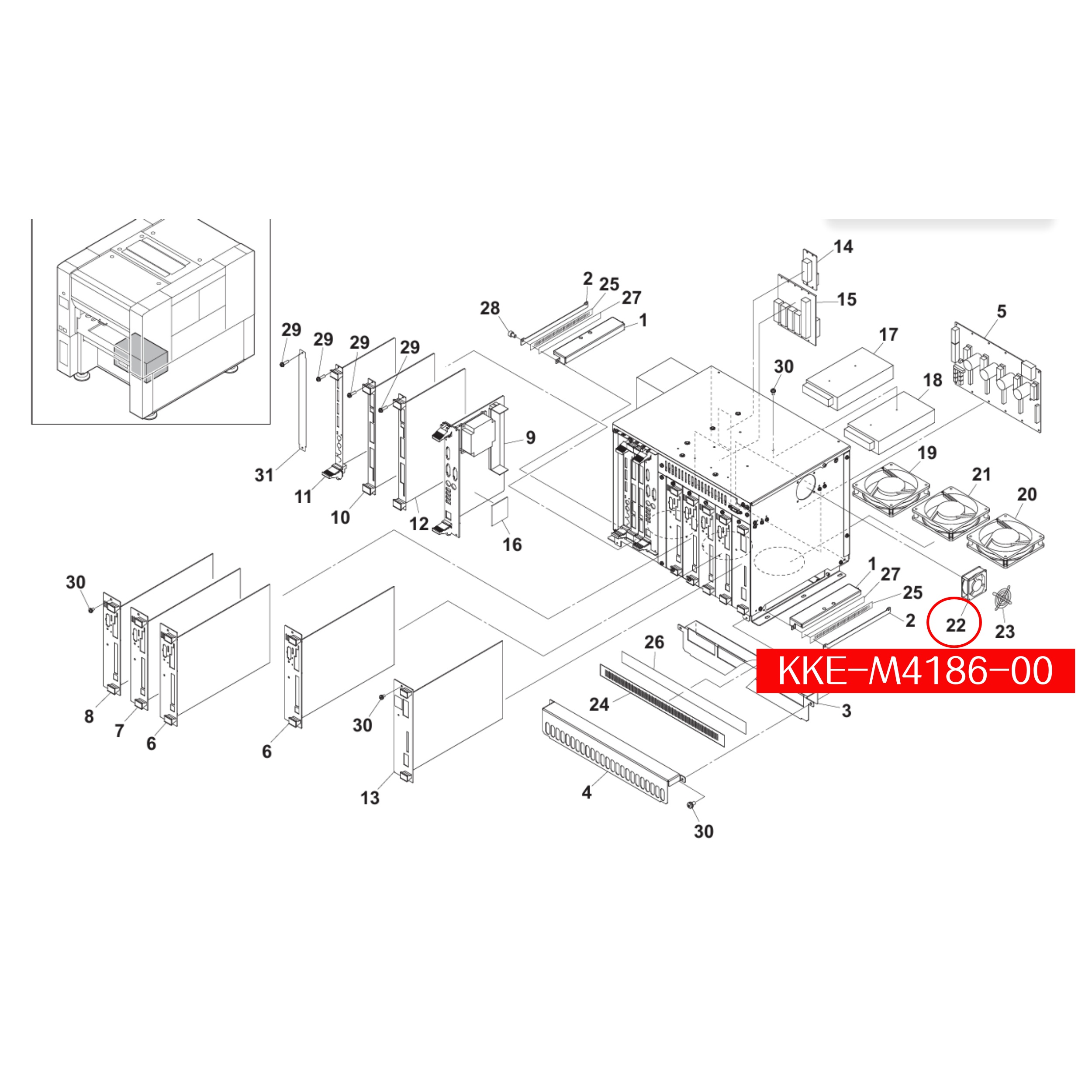 KKE-M4186-00 Fan Motor Assy For Yamaha YS24 YSM40 YSM10 SMT Machine - Image 2