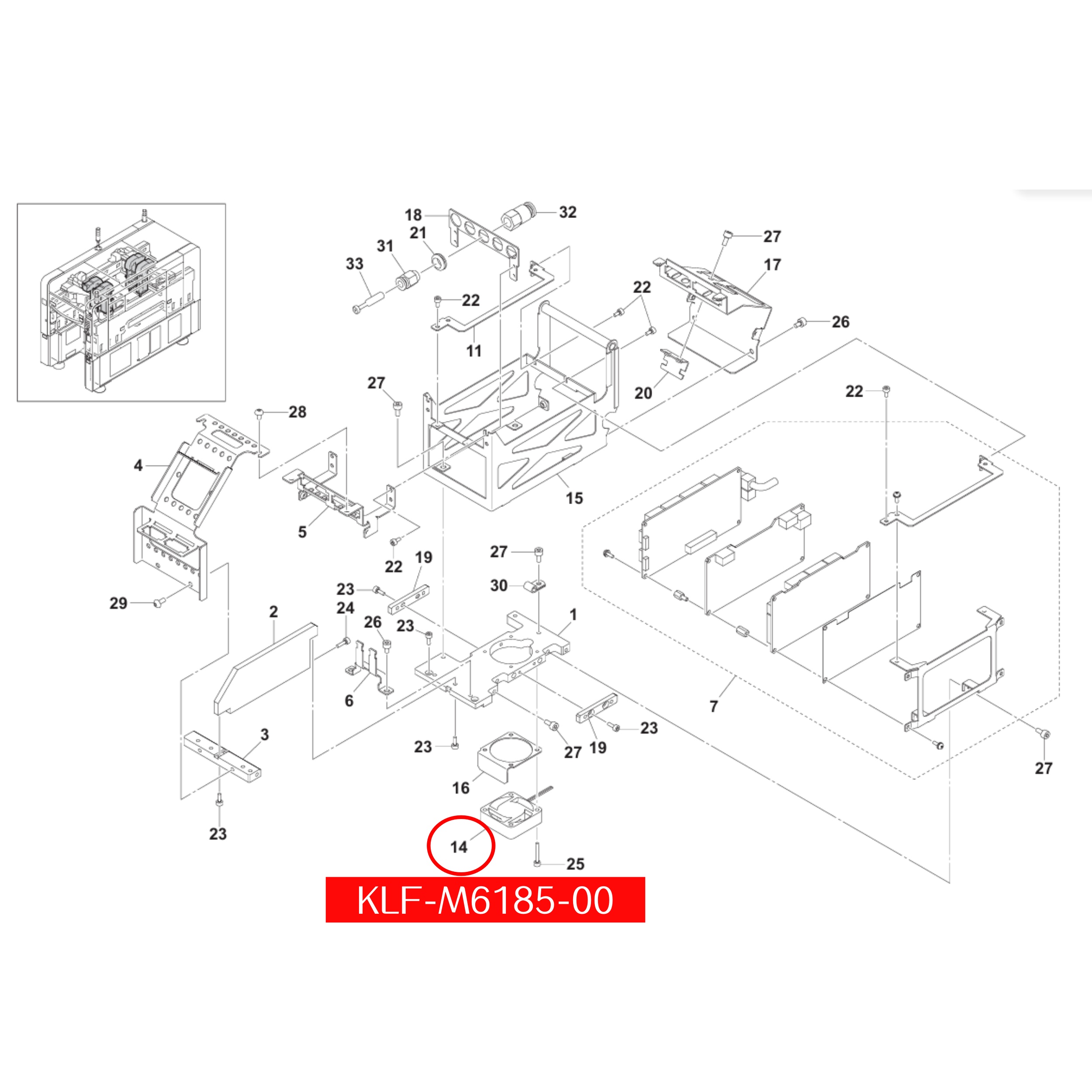 KLF-M6185-00 Fan Motor Assy For Yamaha YSM40 YSM40R SMT Machine - Image 2