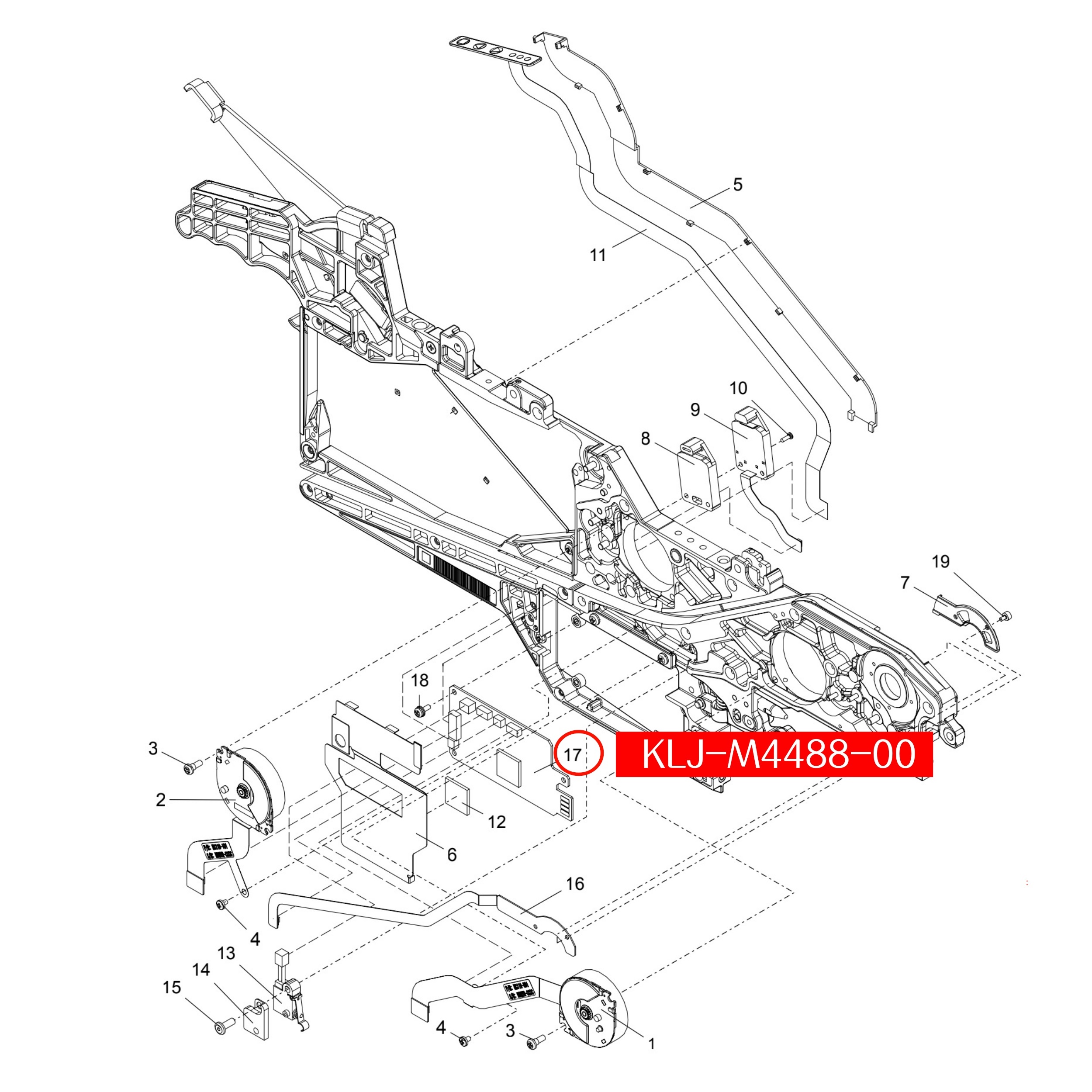 KLJ-M4488-00 SMT Feeder Board Assy For Yamaha ZS 8-72mm SMT Feeder original - Image 2