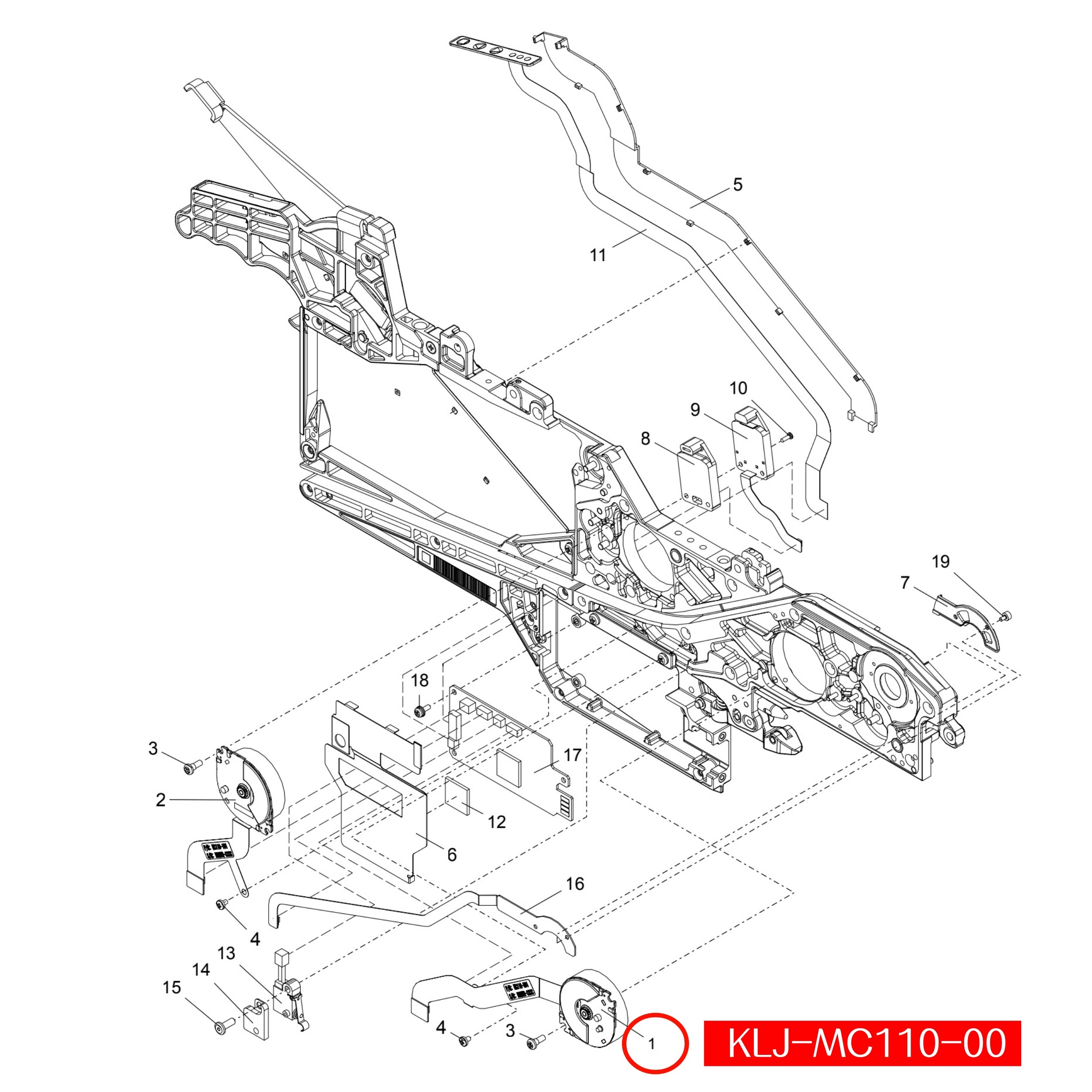 KLJ-MC110-00 original Motor Feed For Yamaha ZS 8mm SMT Feeder - Image 2