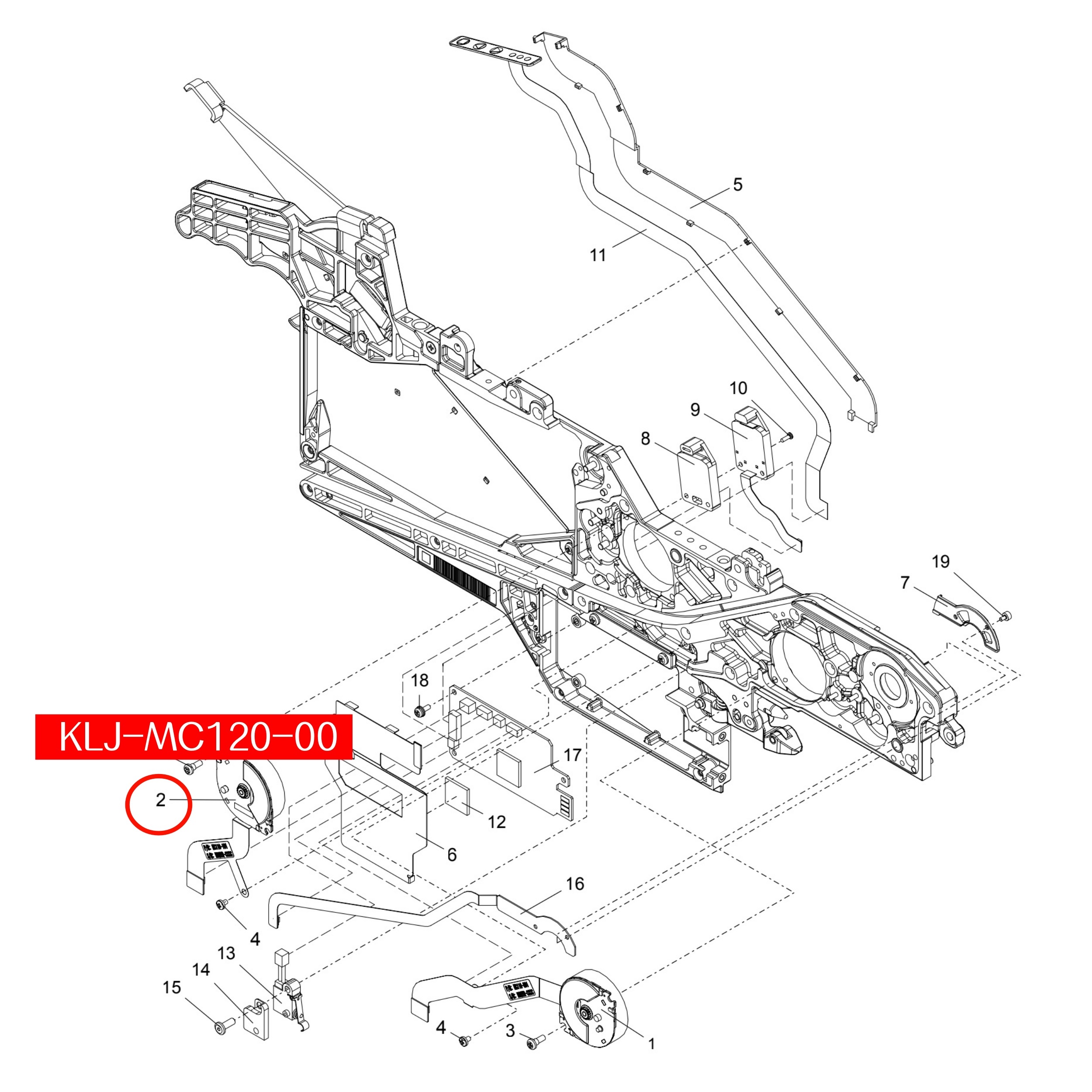 KLJ-MC120-00 original Motor Peel For Yamaha ZS 8mm SMT Feeder China - Image 2