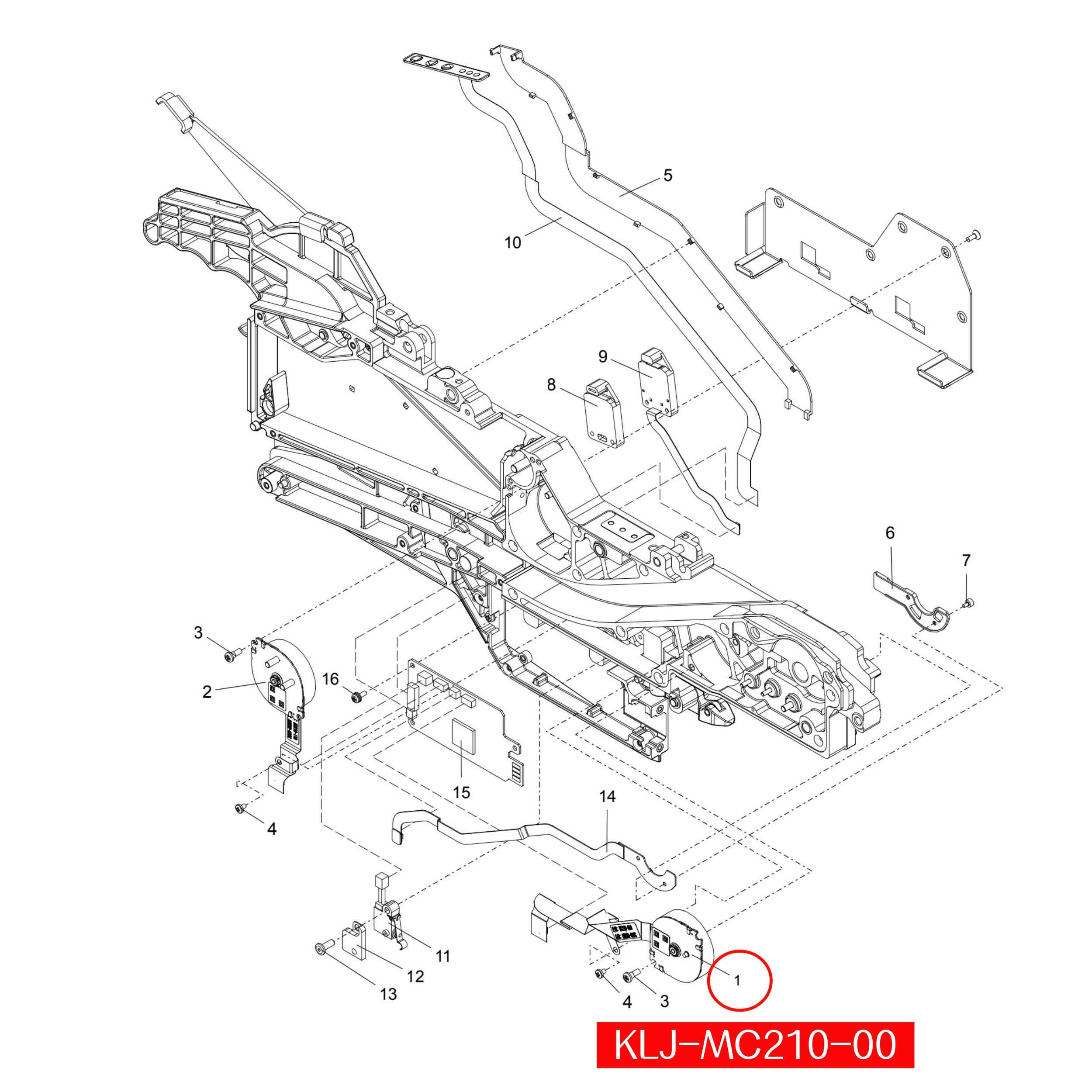 KLJ-MC210-00 original Motor Feed For Yamaha ZS 12mm-24mm SMT Feeder - Image 3