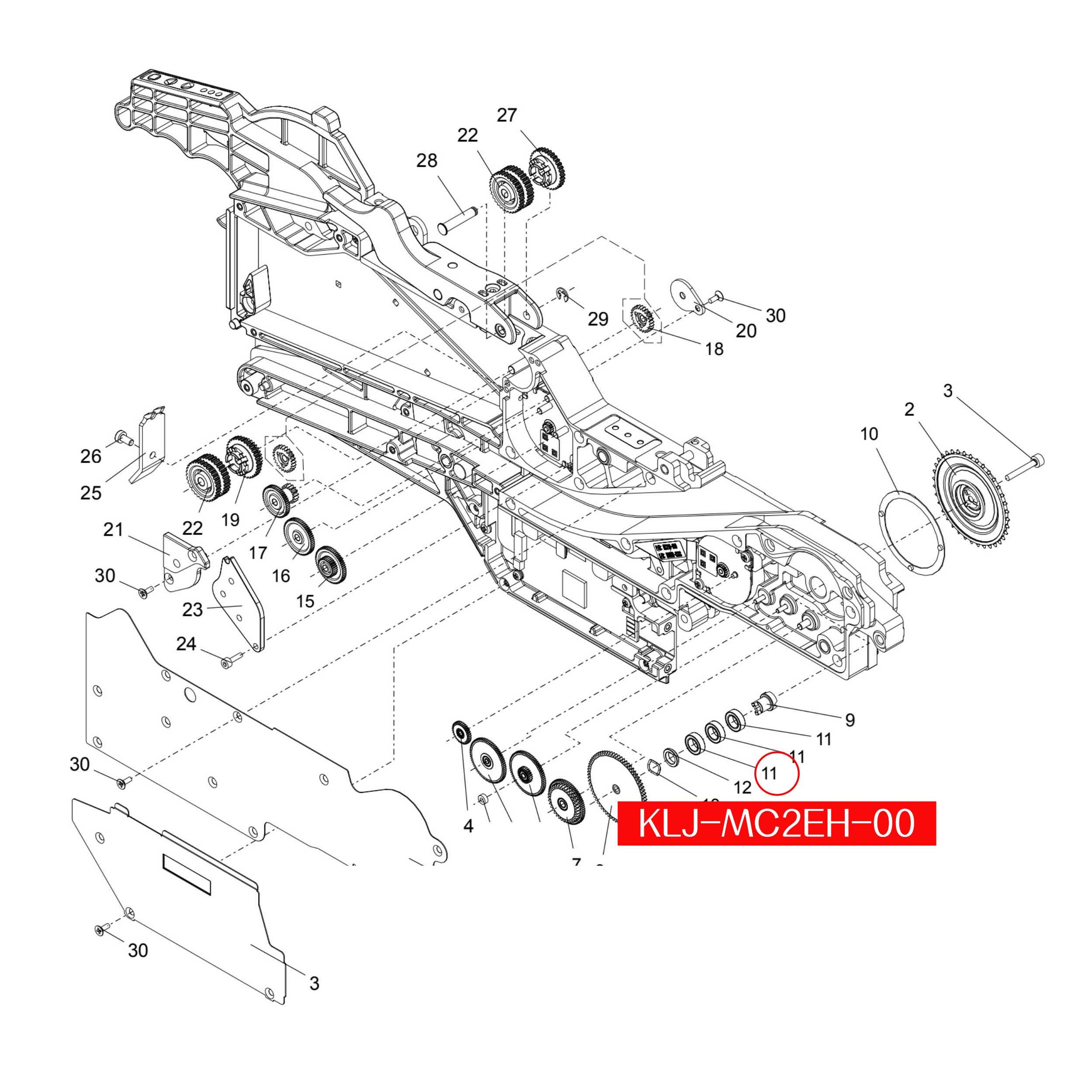 KLJ-MC2EH-00 Bearing 6-10 For Yamaha ZS 12-88mm SMT Feeder - Image 2