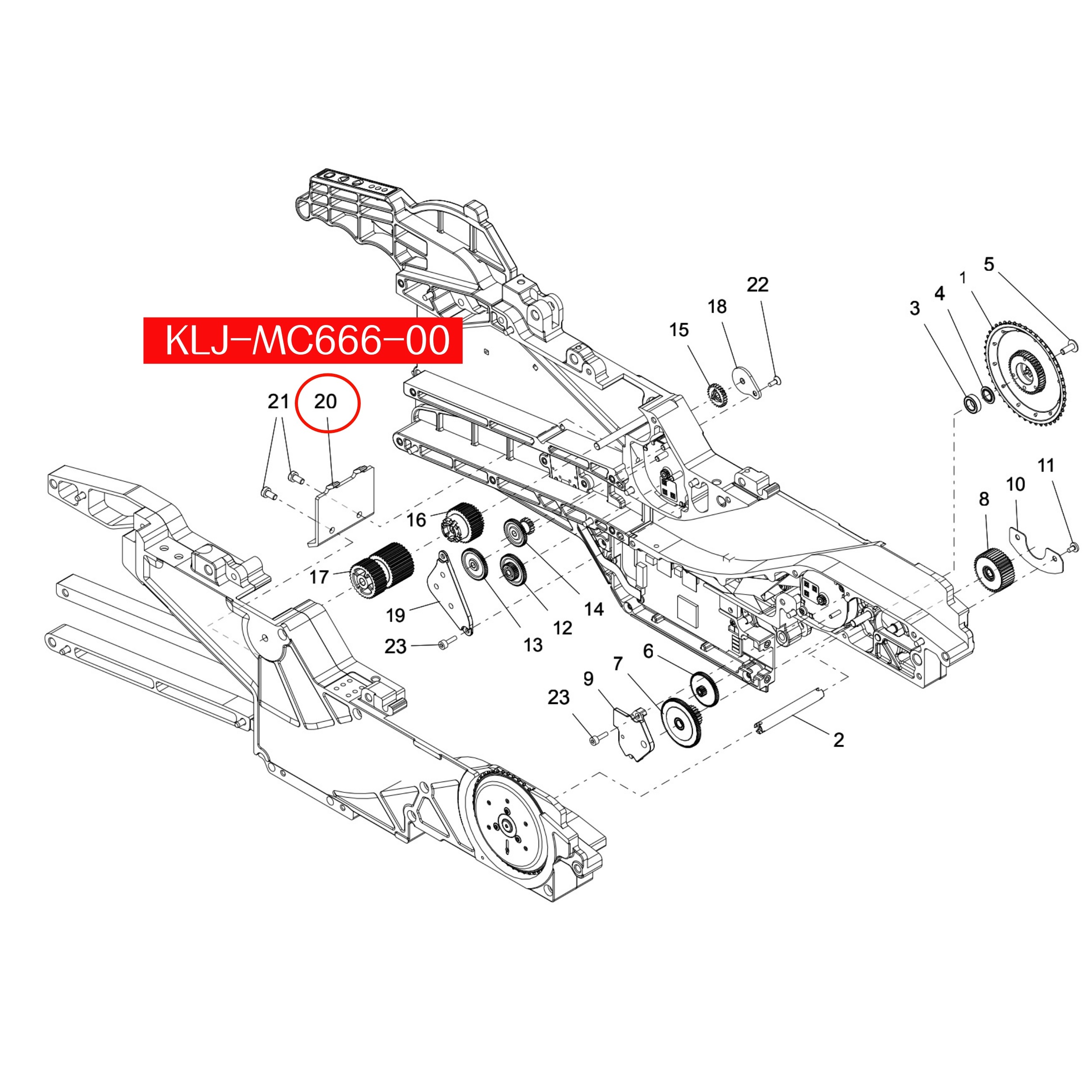 KLJ-MC666-00 Block P/O Tooth 1 For Yamaha ZS 44mm SMT Feeder - Image 2