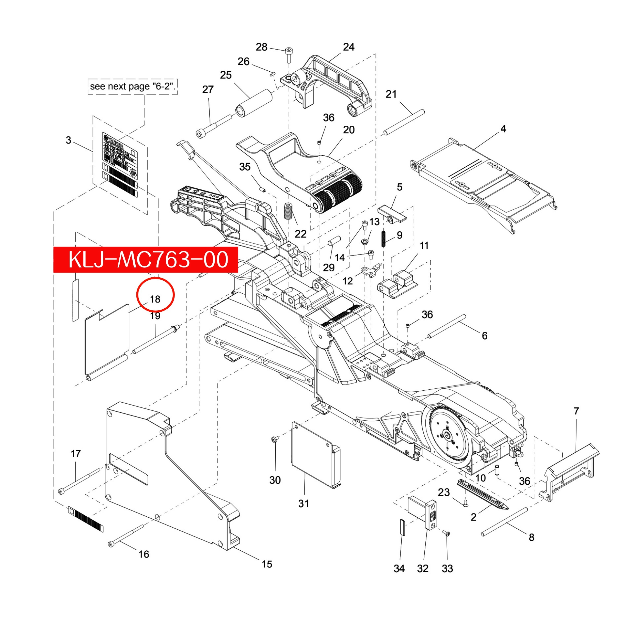 KLJ-MC763-00 Cover Tail For Yamaha ZS 56mm SMT Feeder - Image 3