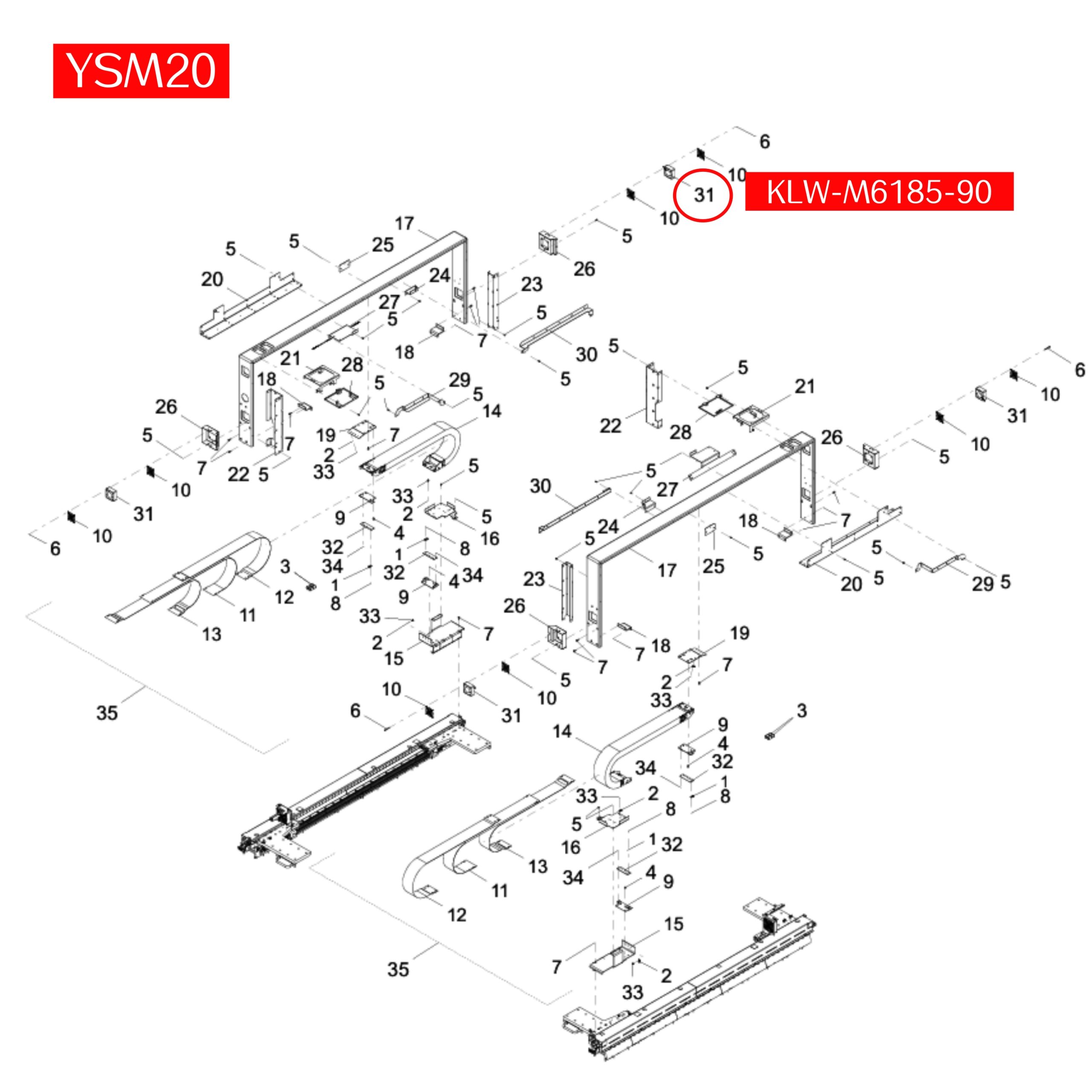 KLW-M6185-300 Fan Motor Assy For Yamaha YS24 YSM40 YSM10 SMT Machine - Image 3