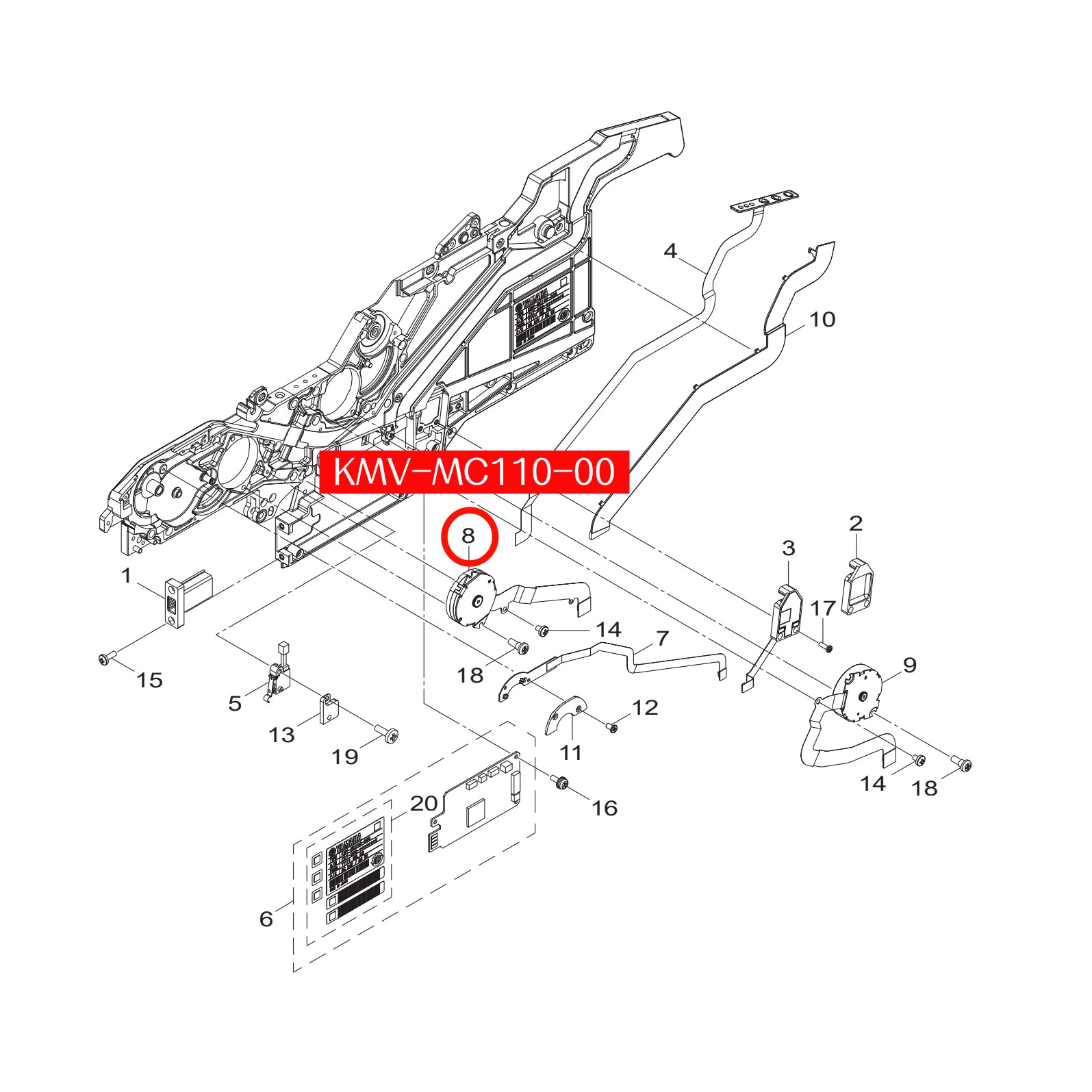 KMV-MC110-00 original Motor Feed For Yamaha ZSR 8mm SMT Feeder original - Image 2