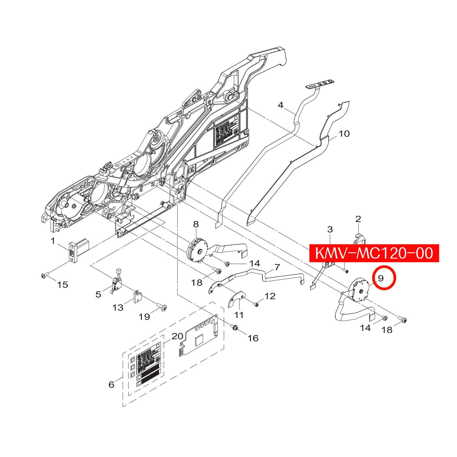KMV-MC120-00 original Motor Peel For Yamaha ZSR 8mm SMT Feeder - Image 2