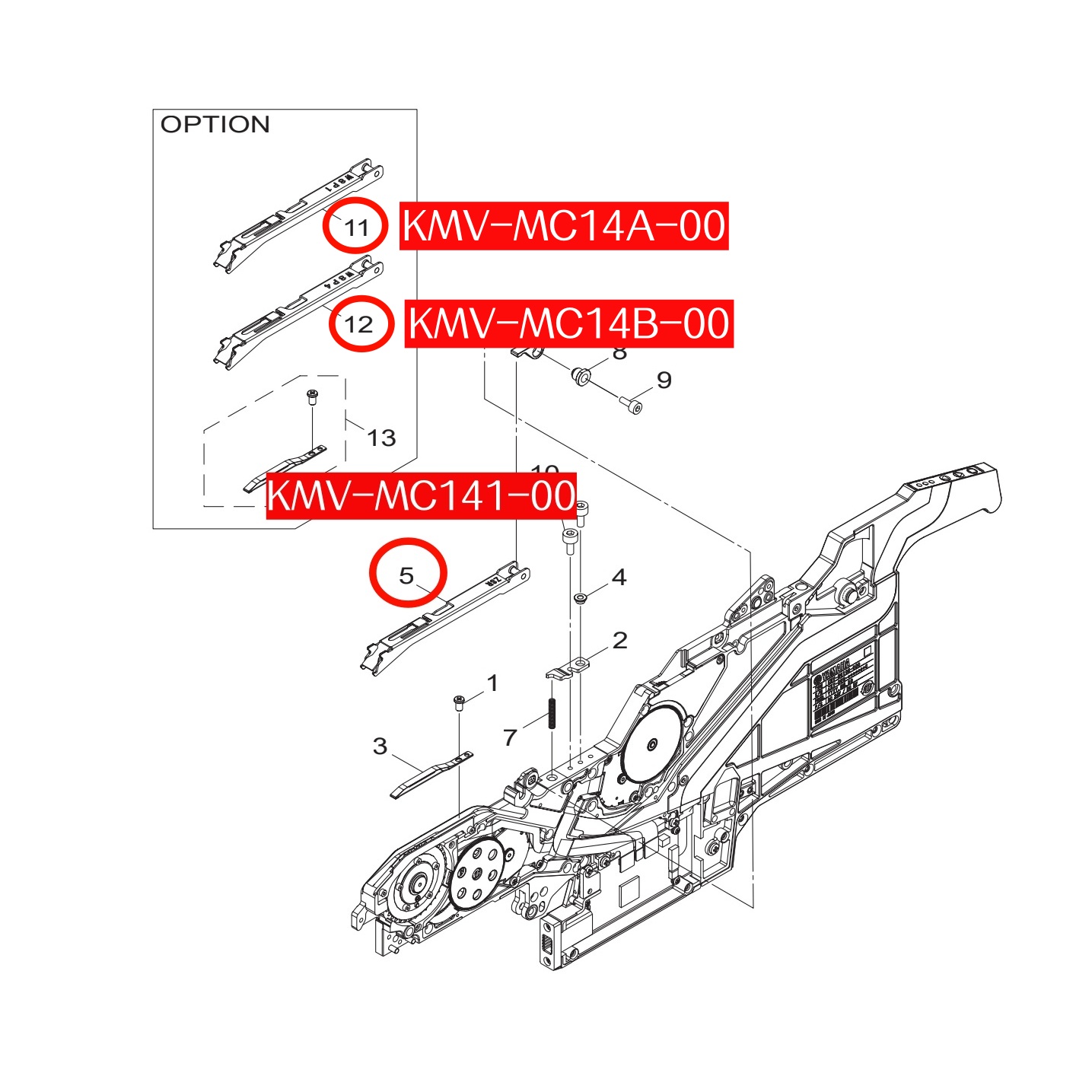 KMV-MC141-00 Tape Guide For Yamaha ZSR 8mm SMT Feeder - Image 2
