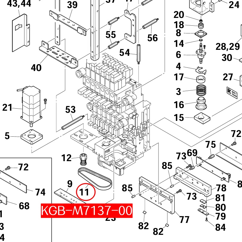 KGB-M7137-00X BELT. R Motor(240-2GT-10) for Yamaha YG200 SMT Machine - Image 2