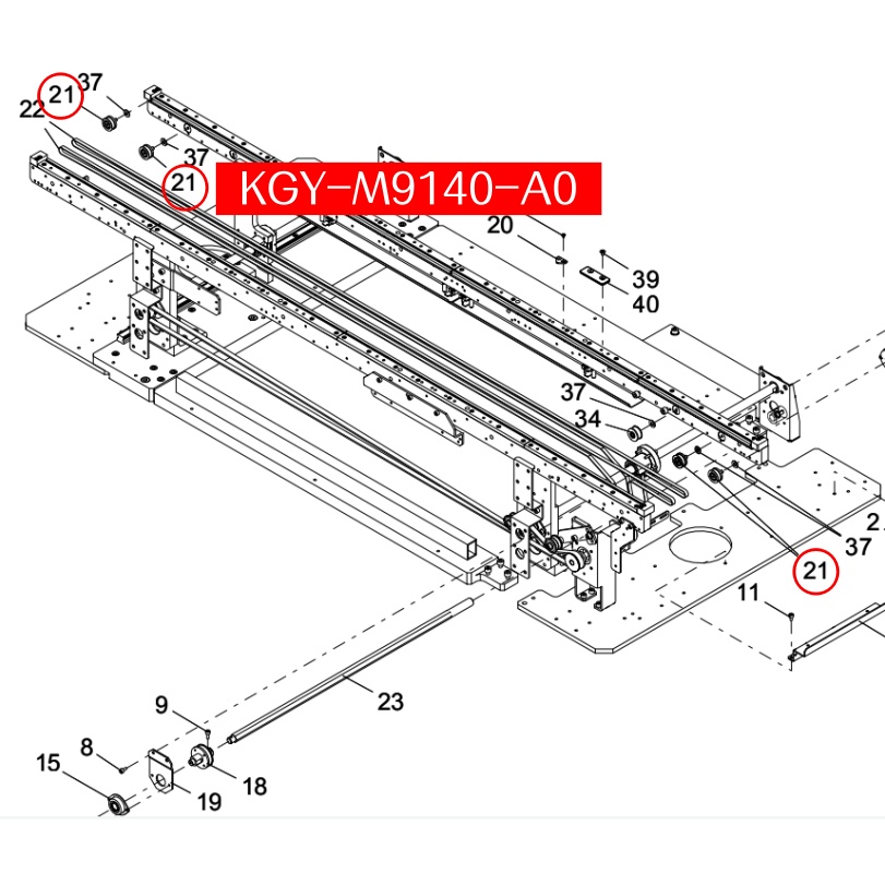 KGY-M9140-A0X Pulley,Conv. ASSY. for Yamaha YS24 SMT Machine - Image 2