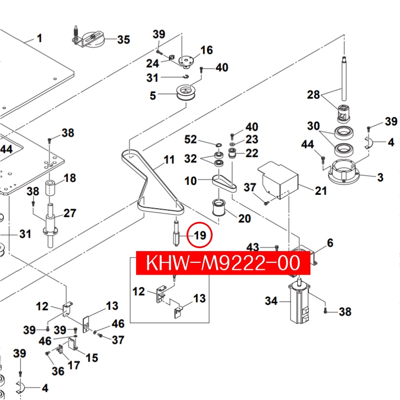 KHW-M9222-00 POST for Yamaha YG100R SMT Machine - Image 2