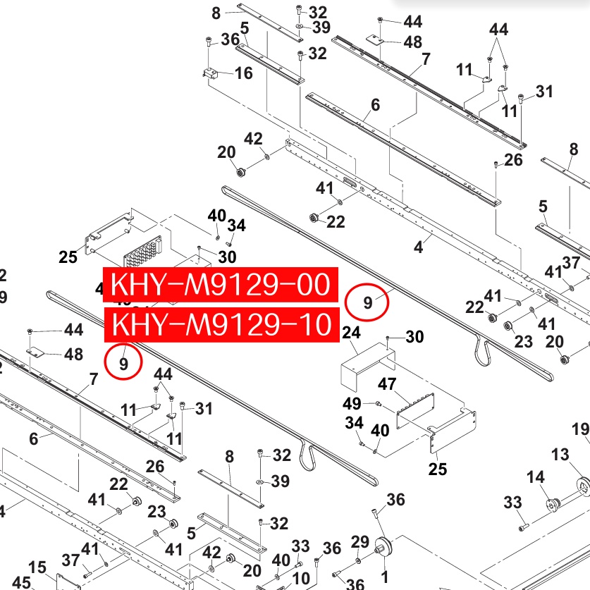 KHY-M9129-00 BELT 1,Conveyor(L=2692mm) for Yamaha YS12 SMT Machine - Image 2