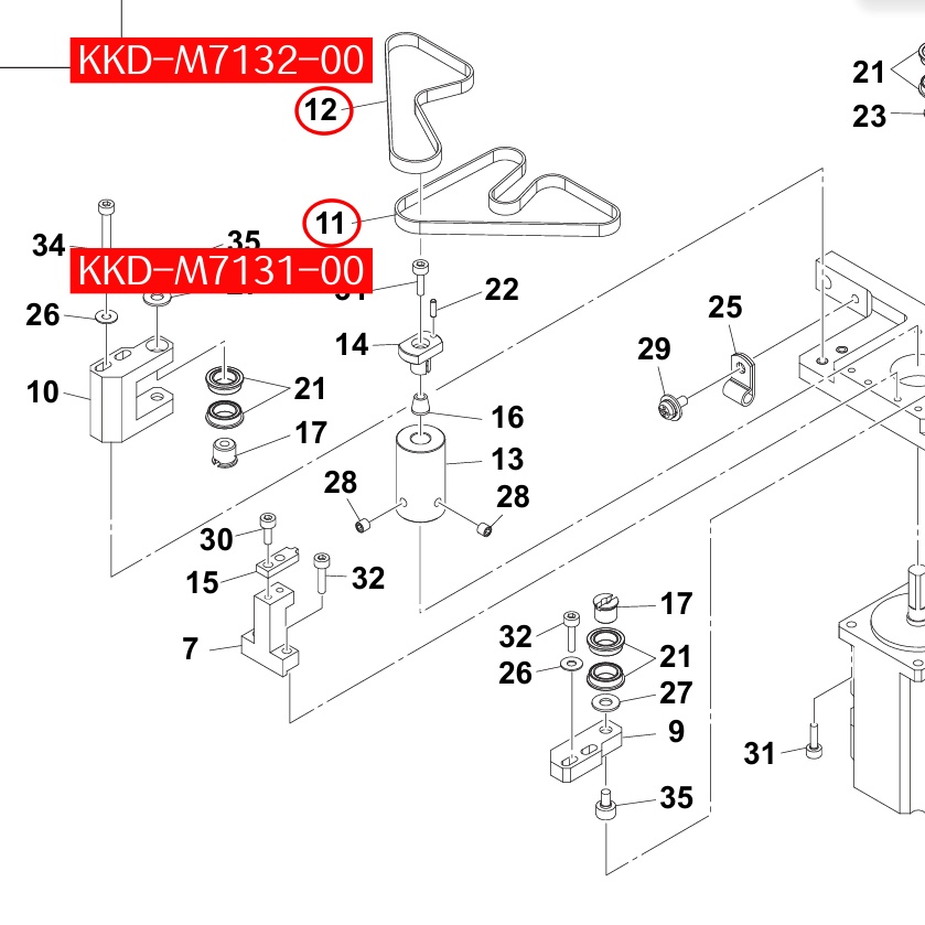 KKD-M7131-00 BELT 1(252-1.5GT-5) for Yamaha YG200 SMT Machine - Image 2