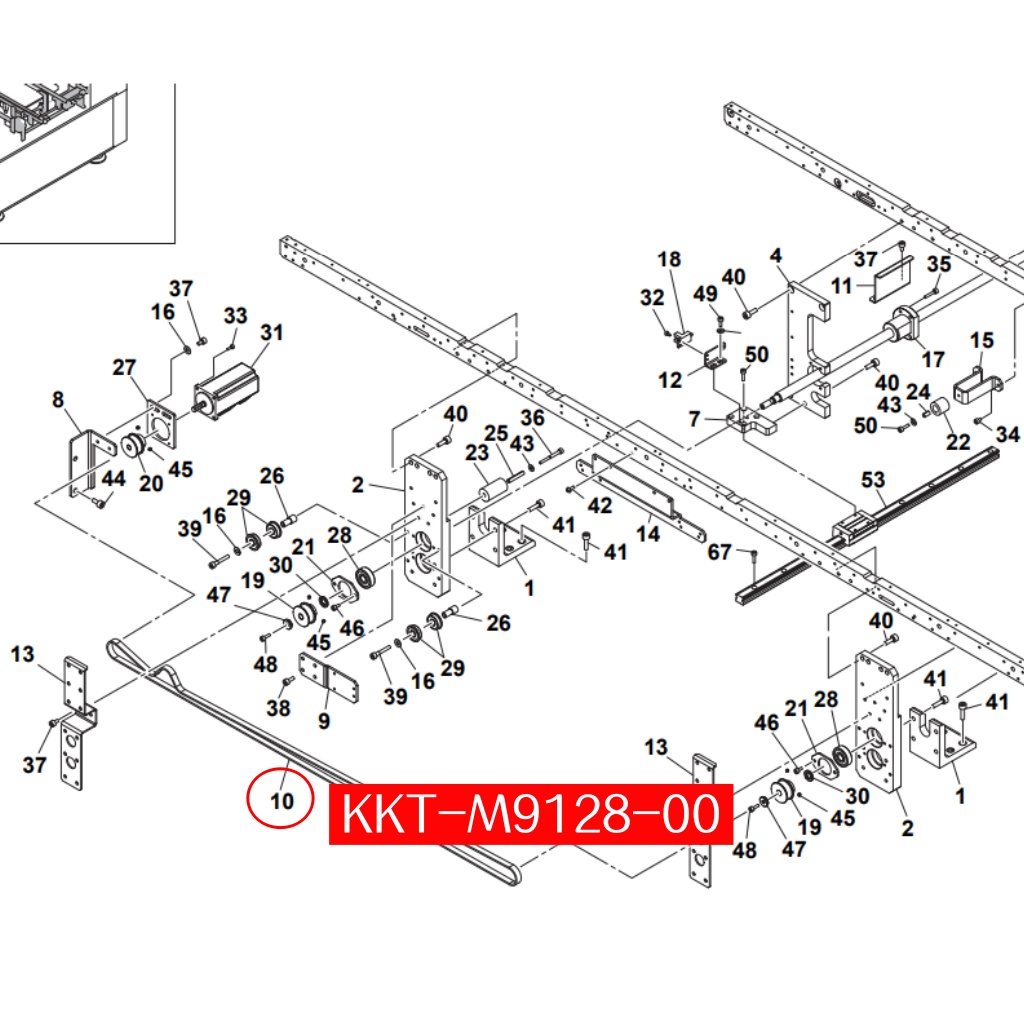 KKT-M9128-00 BELT(1722-3GT-9) for Yamaha YSM40/YSM40R/YS24 SMT Machine - Image 2