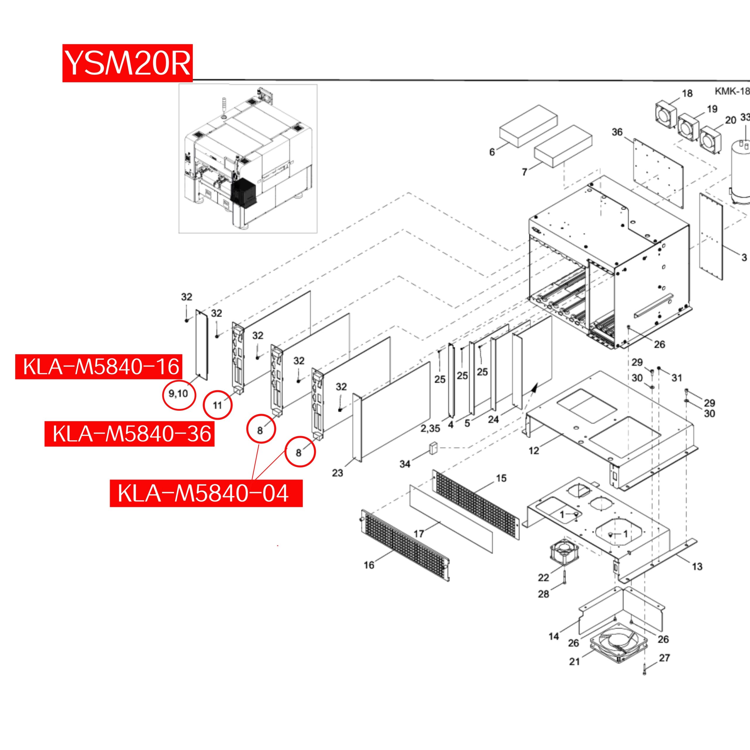 KLA-M5840-0XX Servo Board Assy for Yamaha YSM10 YSM20 YSM40 SMT Machine - Image 3