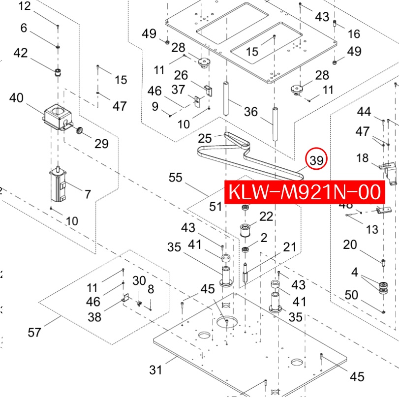 KLW-M921N-00 BELT-1170-3GT-15(1170-3GT-15) for Yamaha YSM20/YSM20R SMT Machine - Image 2