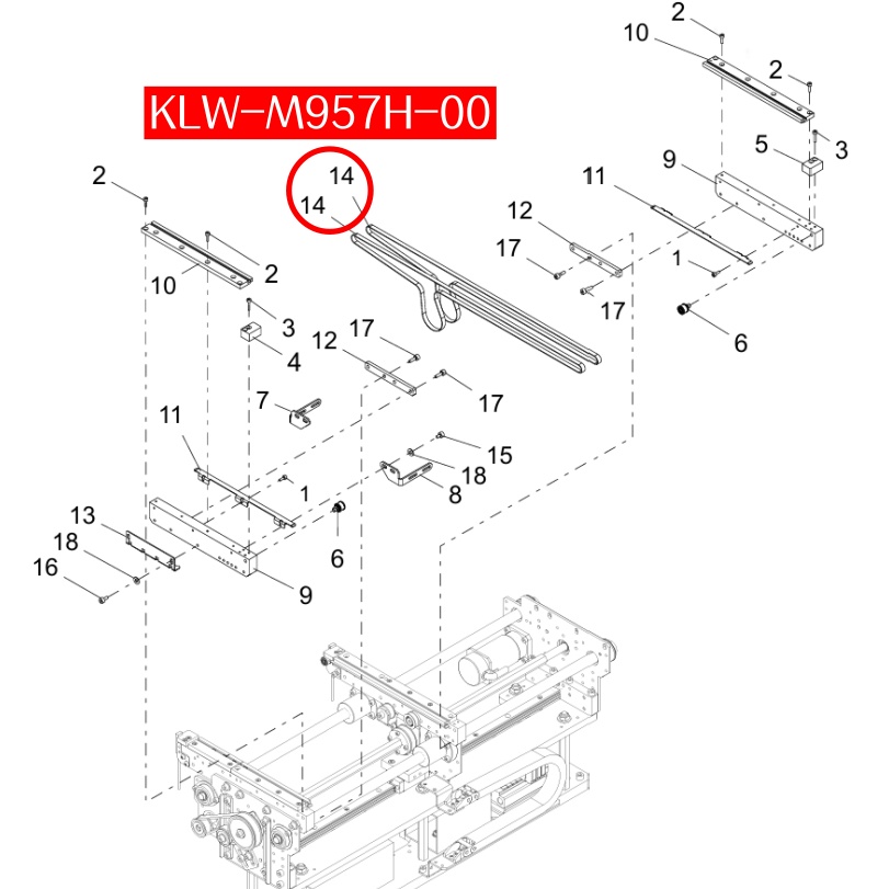 KLW-M957H-00 BELT(L=957mm) for Yamaha YSM20 SMT Machine - Image 2