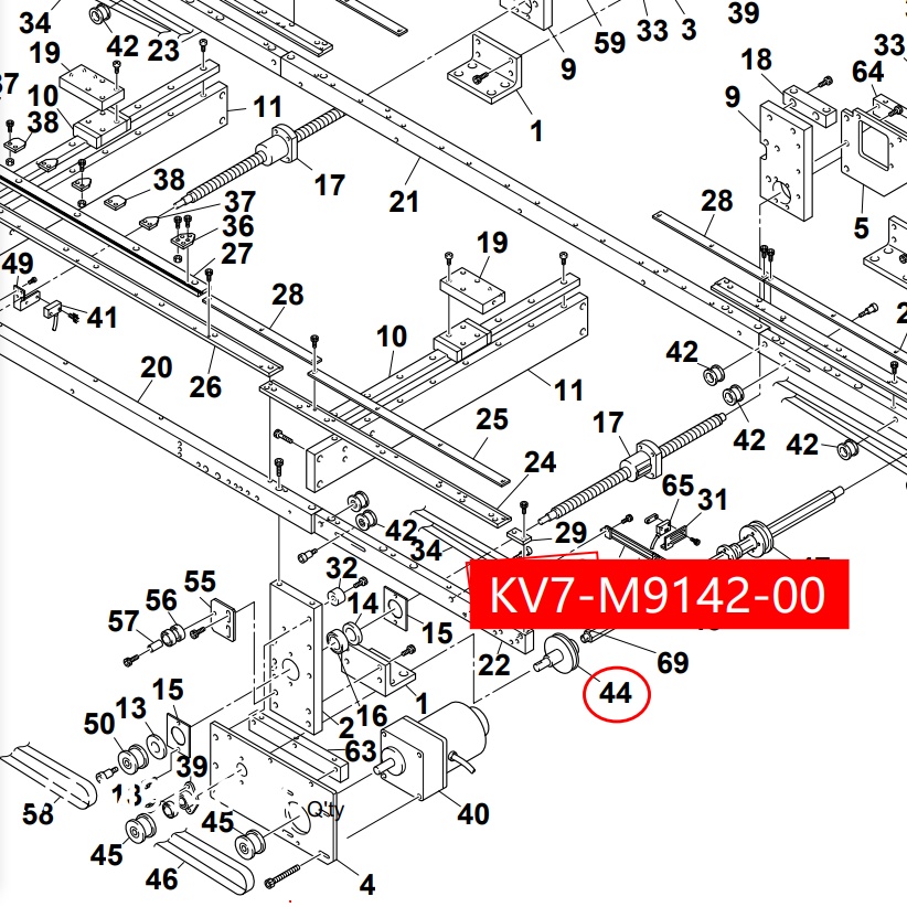 KV7-M9142-00X MOTOR PULLEY 1 for Yamaha YV100X/YV100XG SMT Machine - Image 2