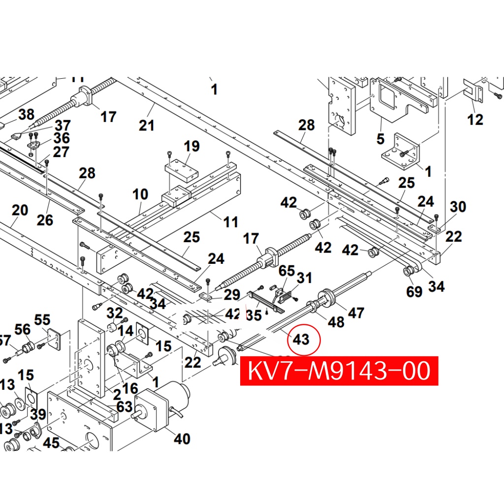 KV7-M9143-00X SPLINE 1 for Yamaha YV100X/YV100XG SMT Machine - Image 2